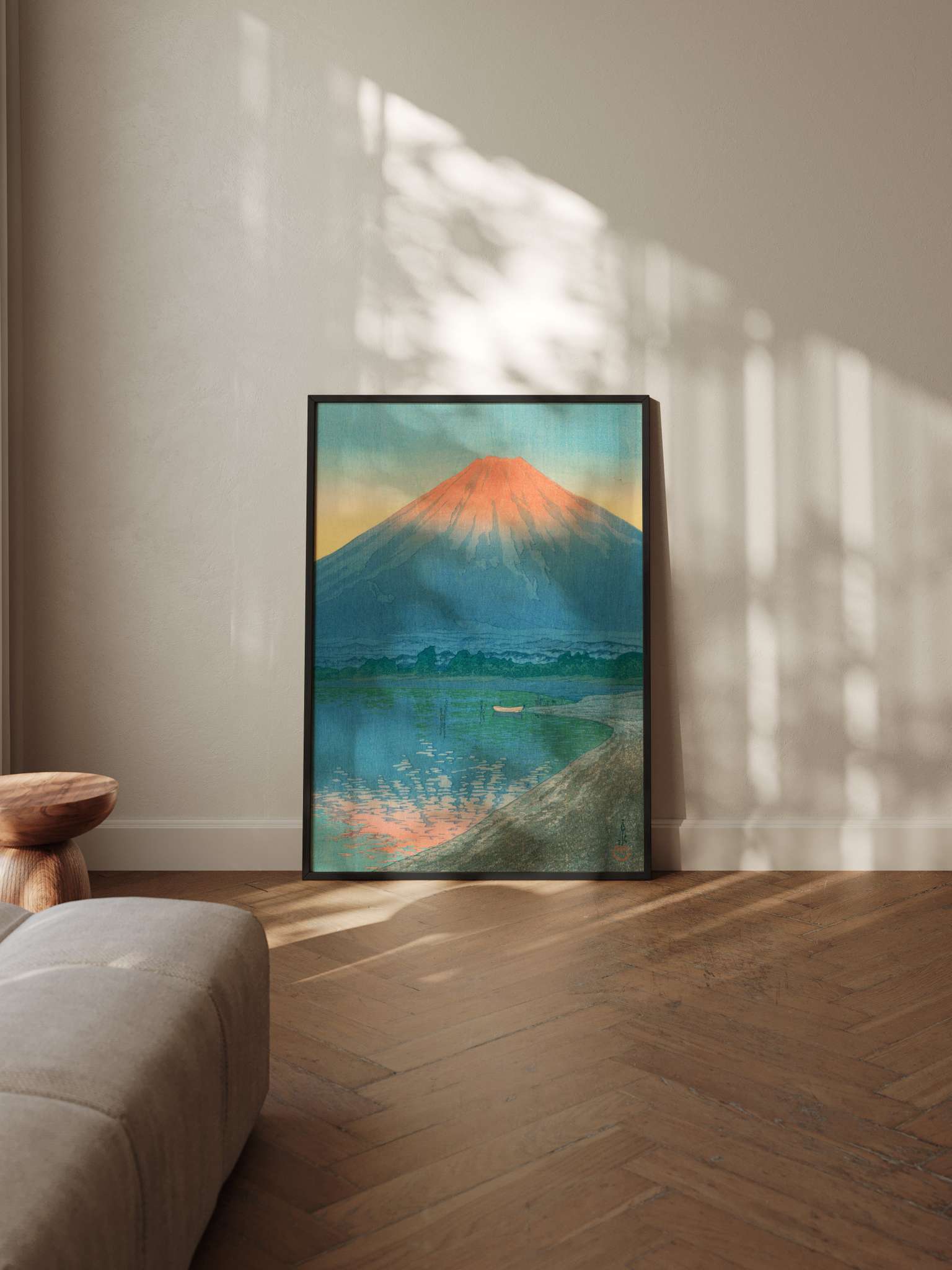 Tagesanbruch am Yamanaka-See - Gerahmte Eleganz