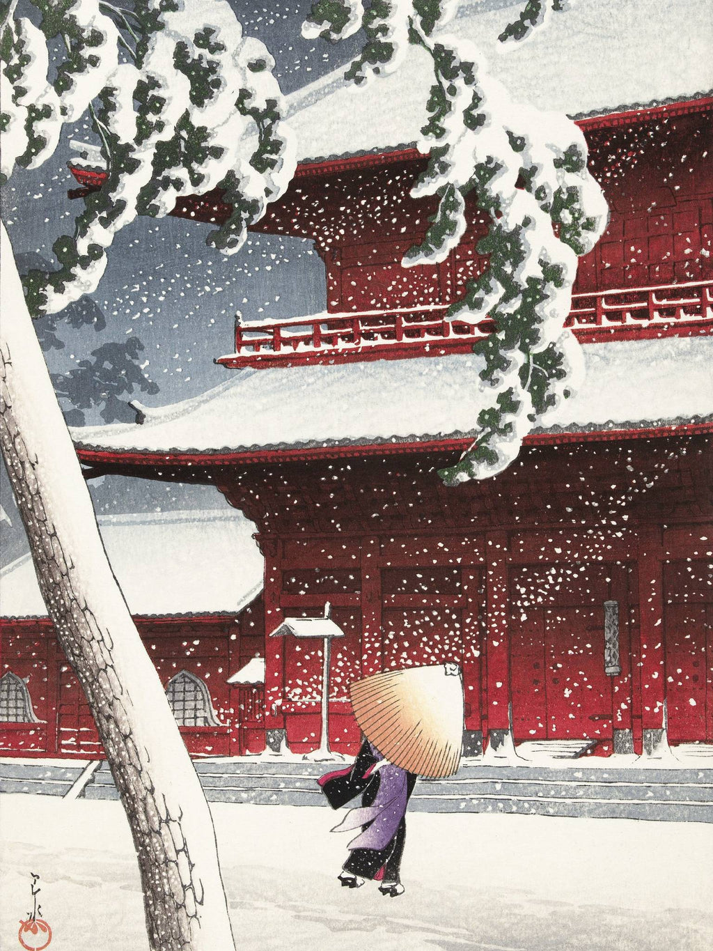 Schnee am Zojoji-Schrein in Shiba - Signature Collections