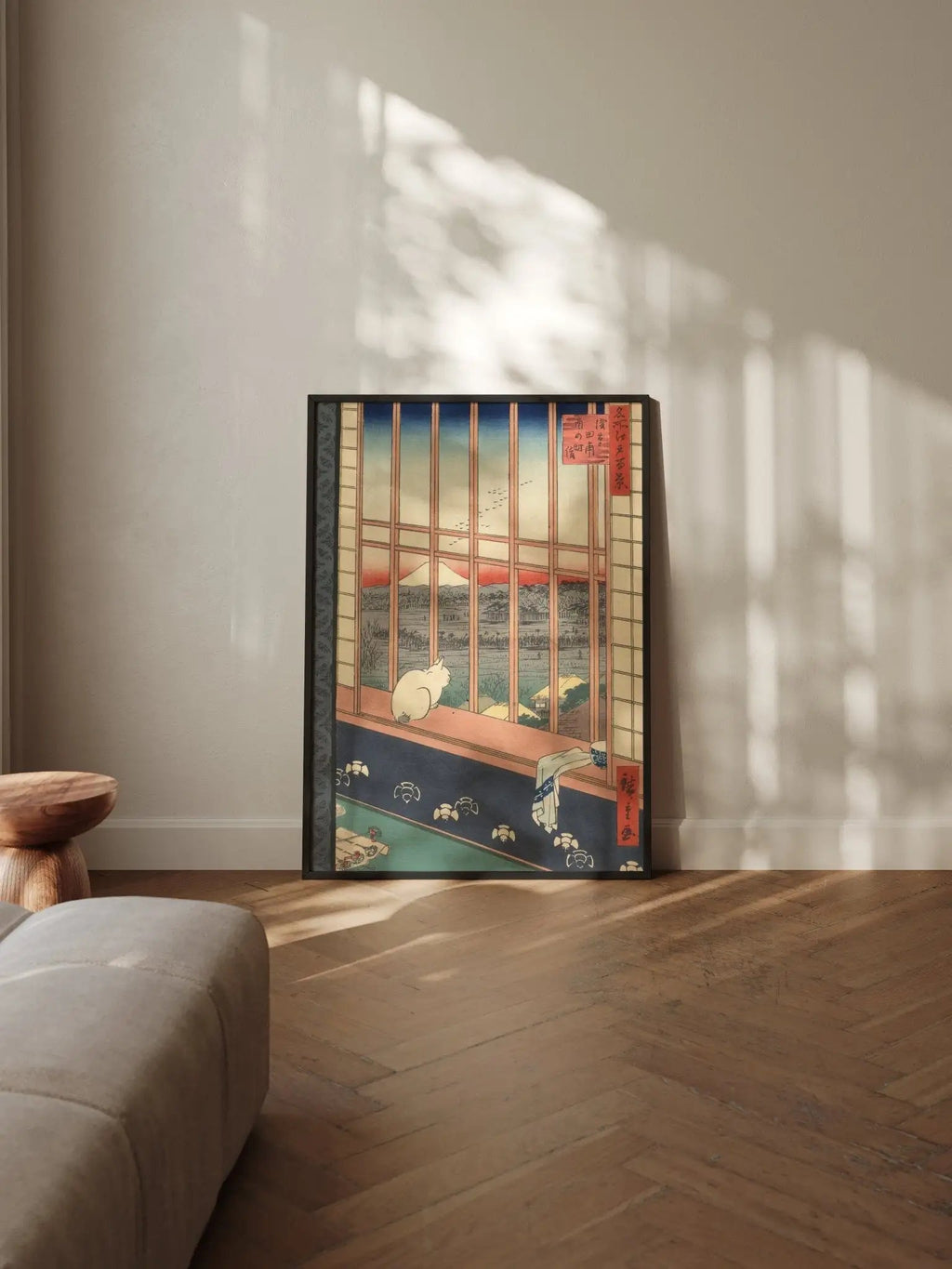 Blick auf den Fuji bei Asakusa - Gerahmte Eleganz - HINORI
