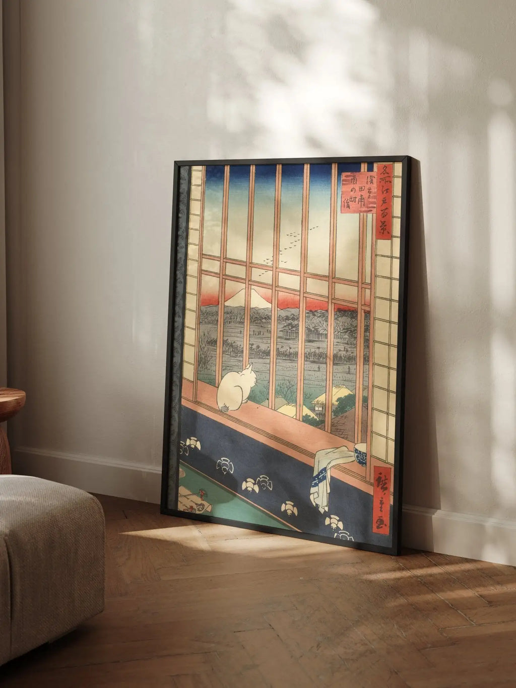 Blick auf den Fuji bei Asakusa - Gerahmte Eleganz - HINORI