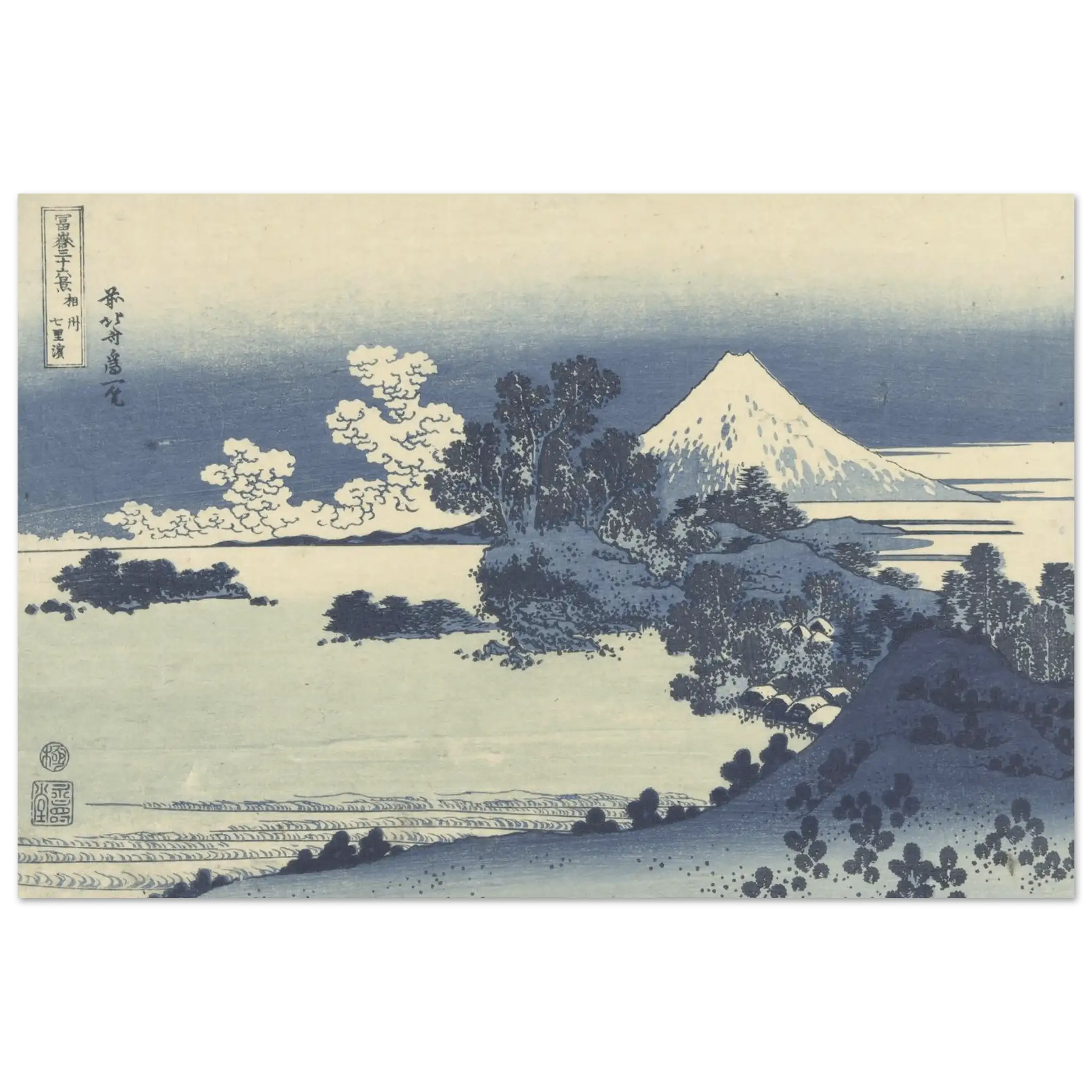Blick auf den Fuji über den Suwa - See - Fine Art Prints - HINORI