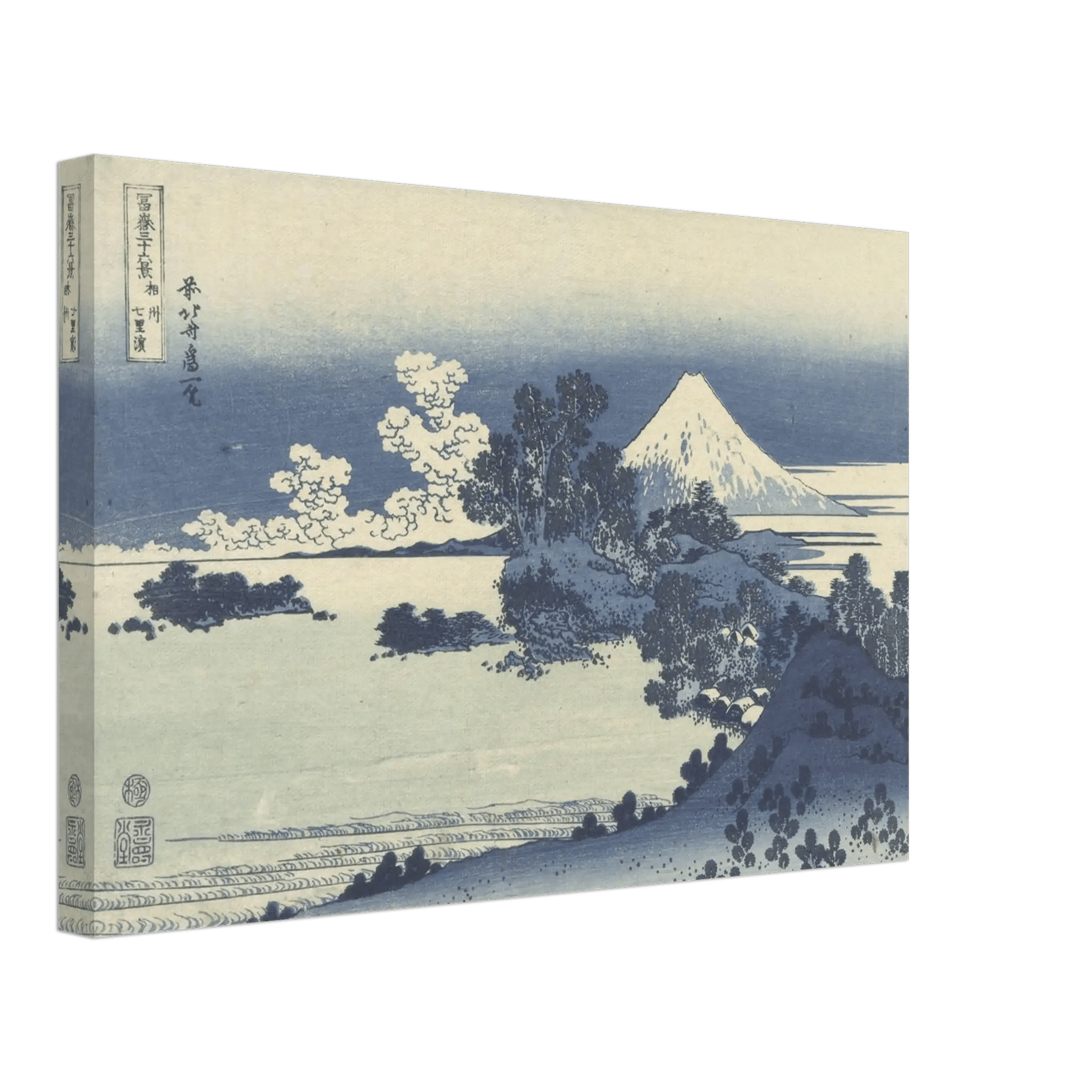 Blick auf den Fuji über den Suwa - See - Leinwand Edition - HINORI