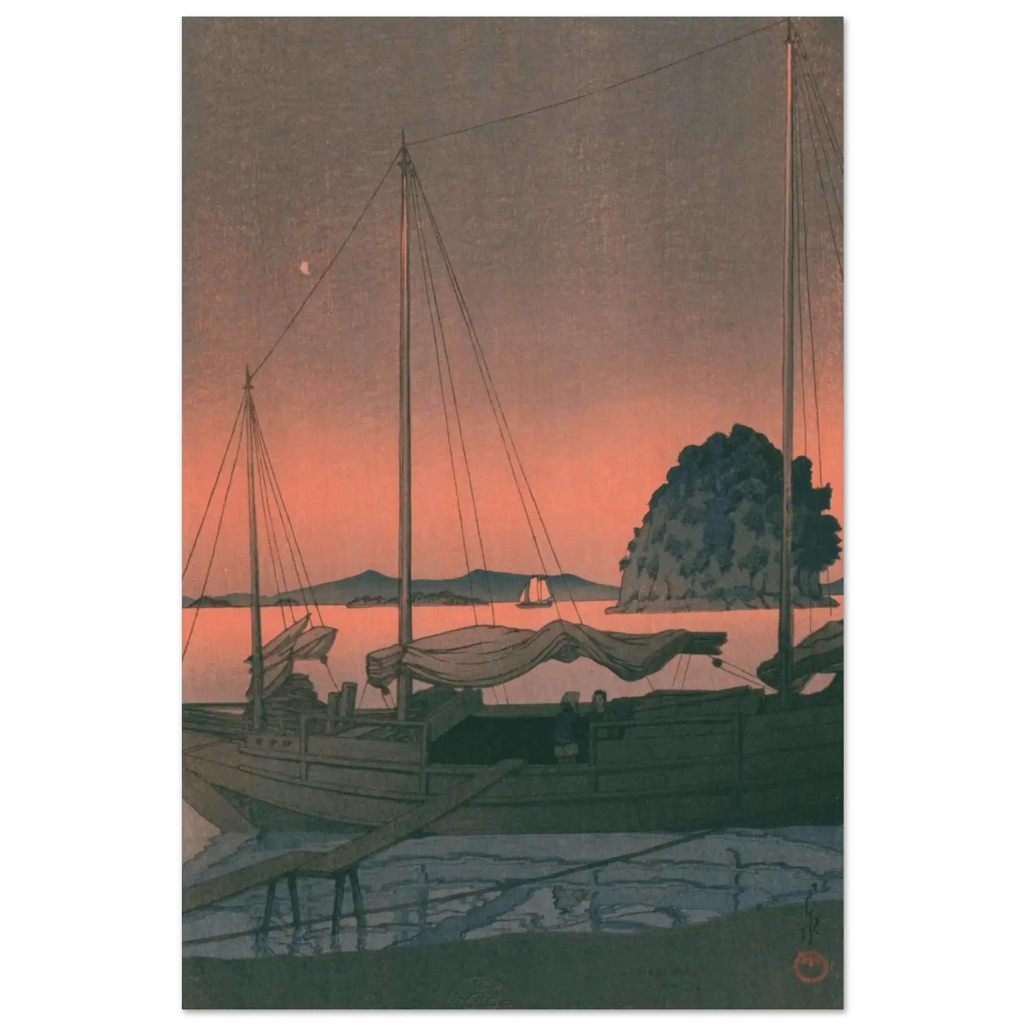 Boote im Abendrot - Fine Art Prints - HINORI