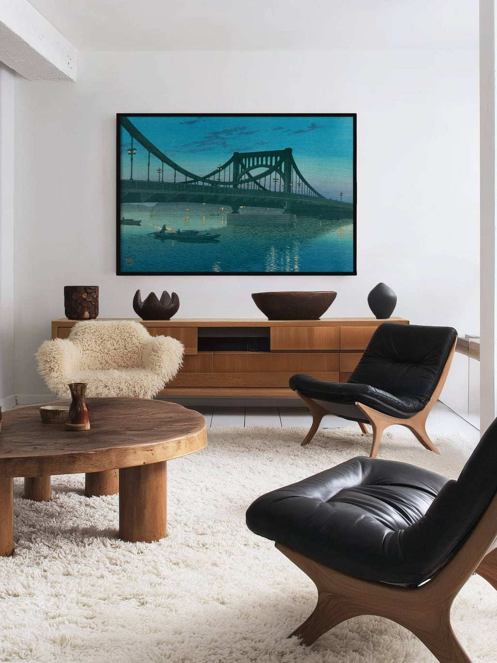 Die Kiyosu-Brücke - Gerahmte Eleganz