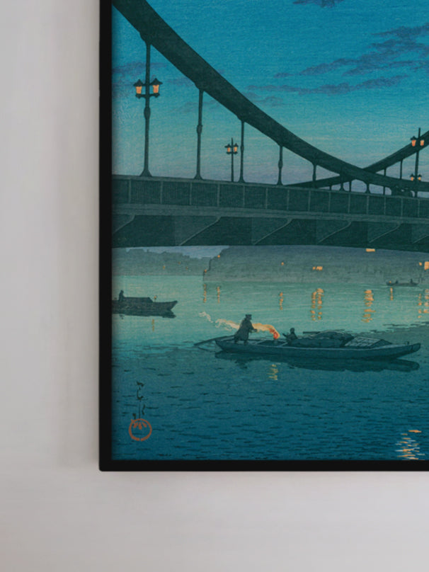 Die Kiyosu-Brücke - Gerahmte Eleganz