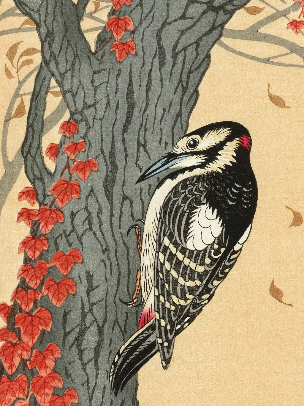 Buntspecht im Herbstlaub - Signature Collection - HINORI