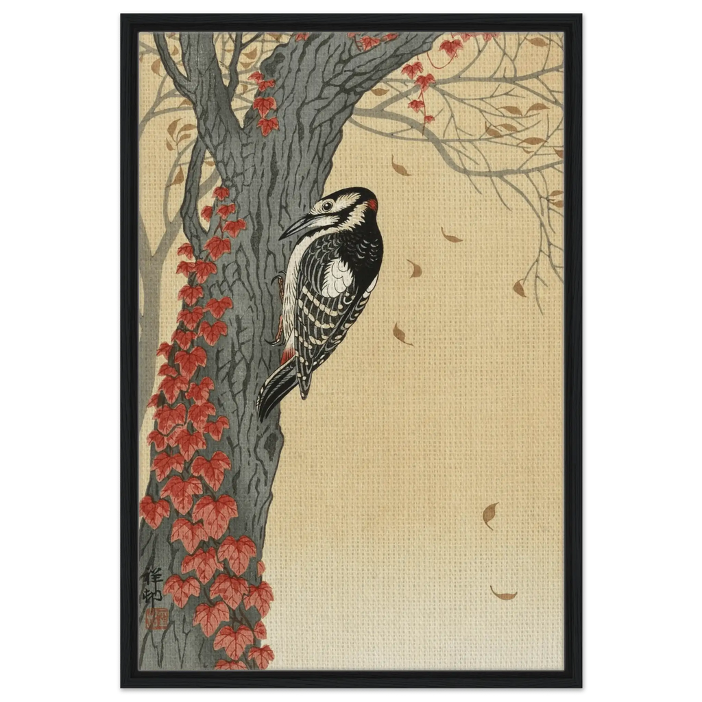 Buntspecht im Herbstlaub - Signature Collection - HINORI