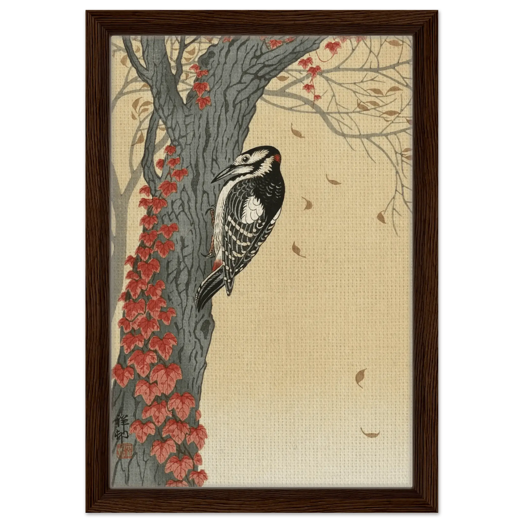 Buntspecht im Herbstlaub - Signature Collection - HINORI