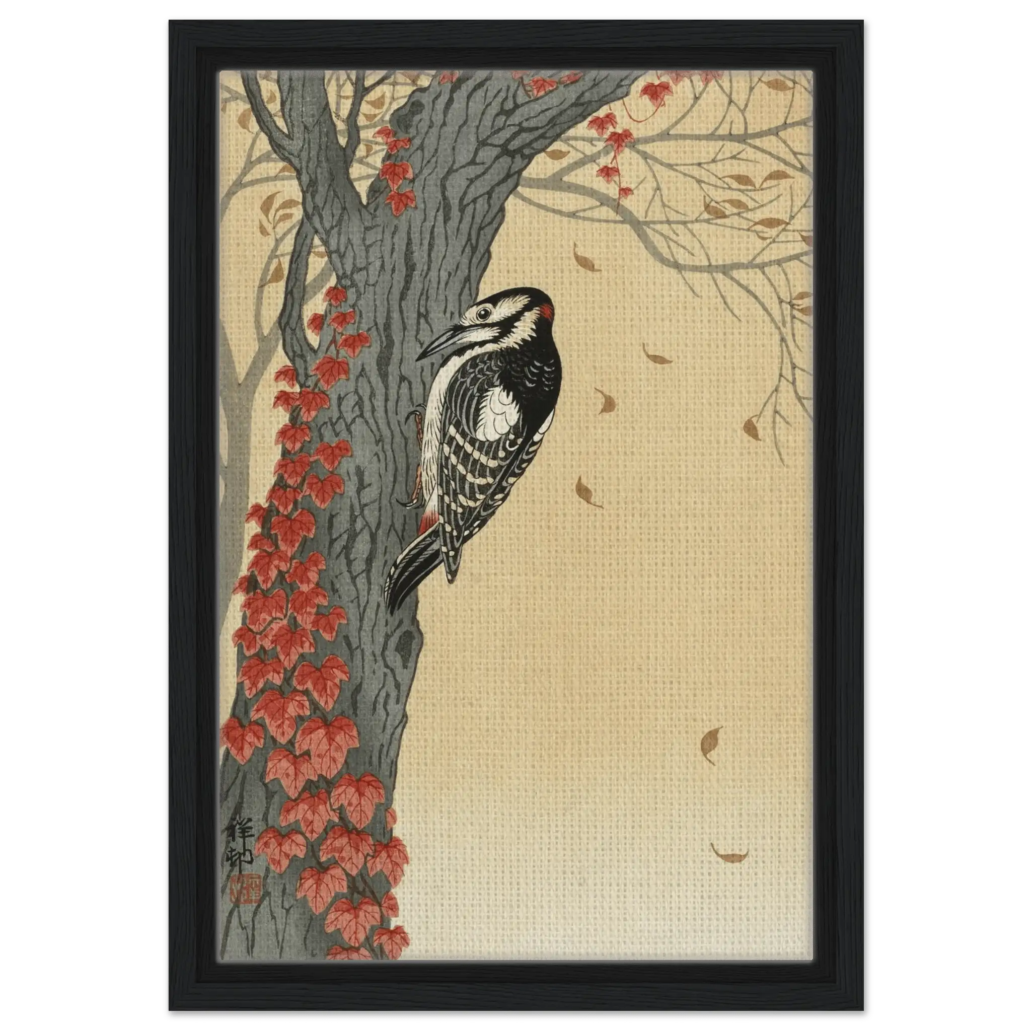 Buntspecht im Herbstlaub - Signature Collection - HINORI