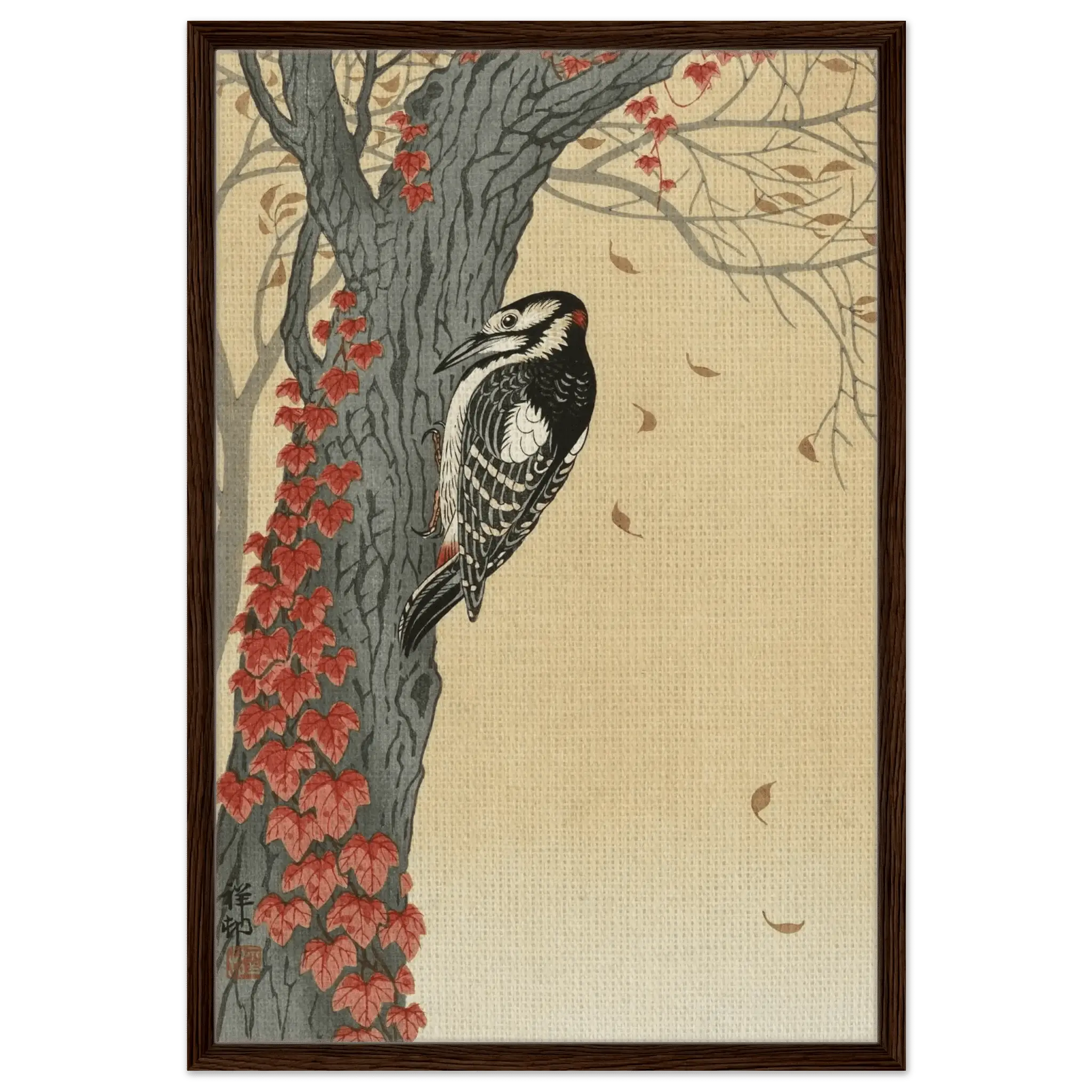 Buntspecht im Herbstlaub - Signature Collection - HINORI