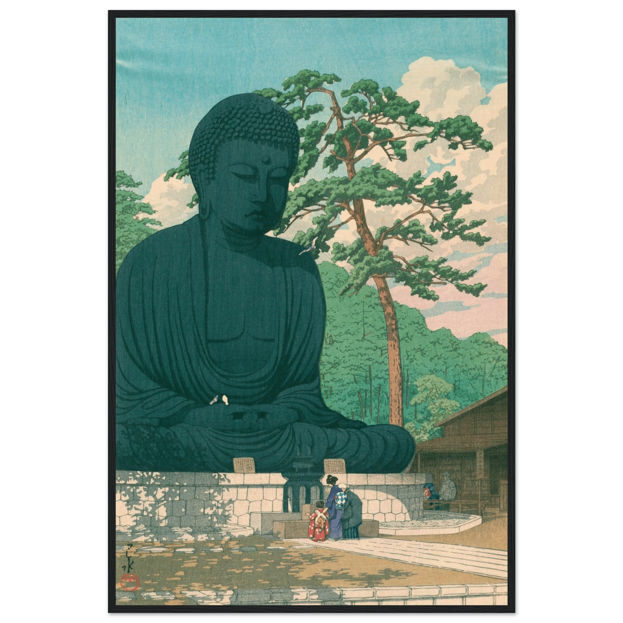 Der Große Buddha von Kamakura - Gerahmte Eleganz - HINORI