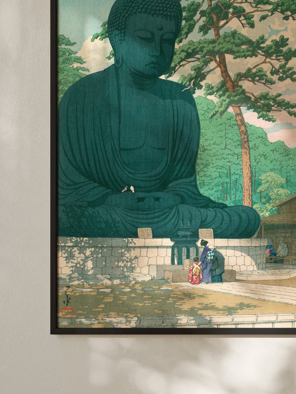 Der Große Buddha von Kamakura - Gerahmte Eleganz - HINORI