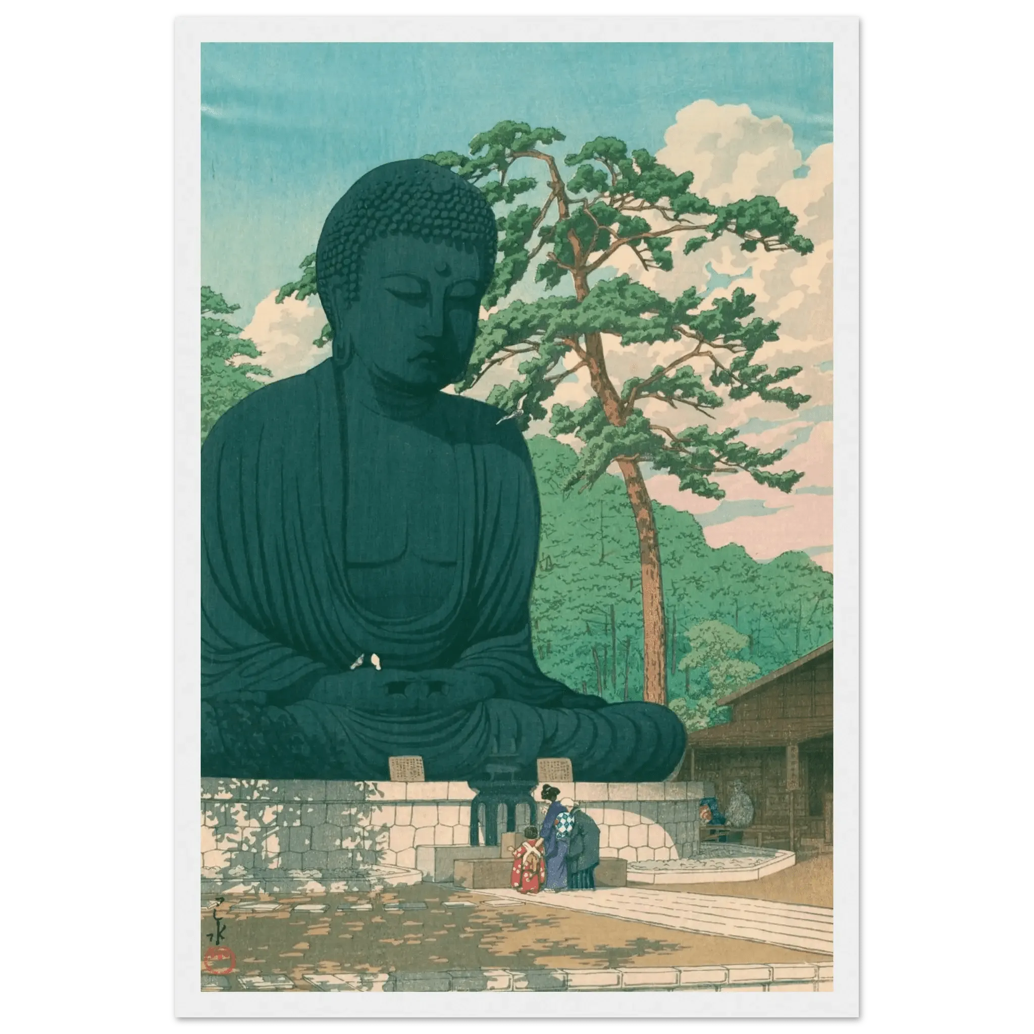 Der Große Buddha von Kamakura - Gerahmte Eleganz - HINORI