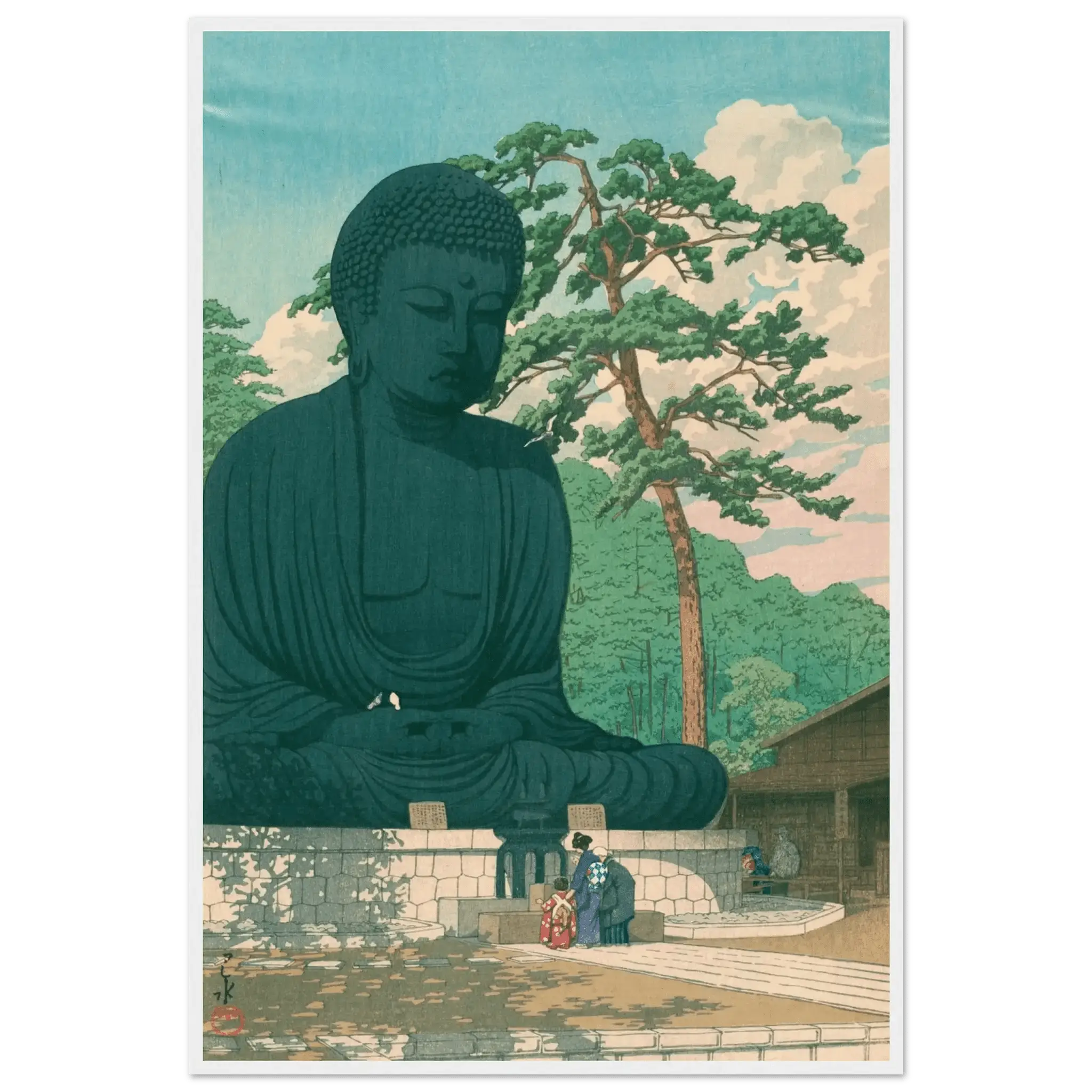 Der Große Buddha von Kamakura - Gerahmte Eleganz - HINORI