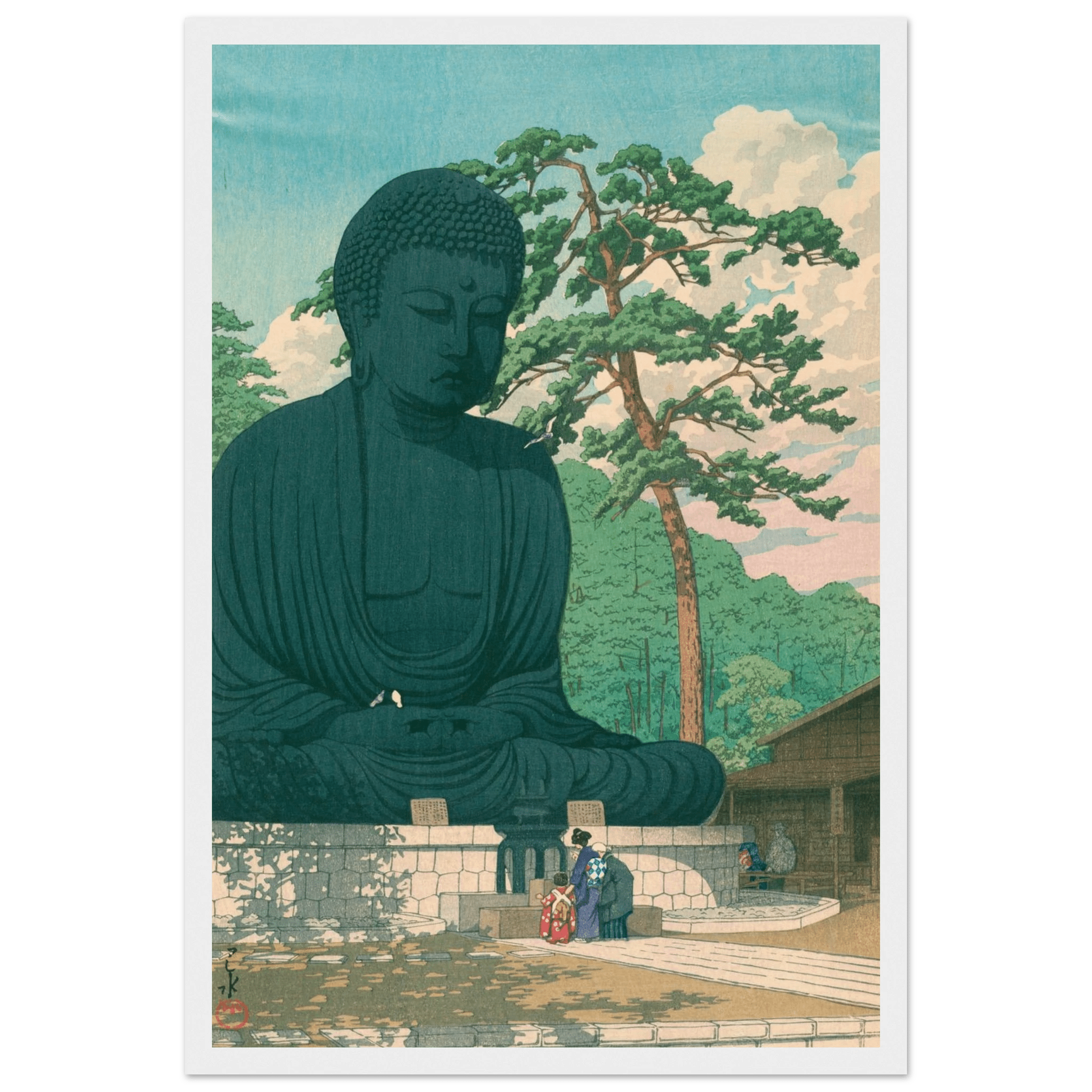 Der Große Buddha von Kamakura - Gerahmte Eleganz - HINORI