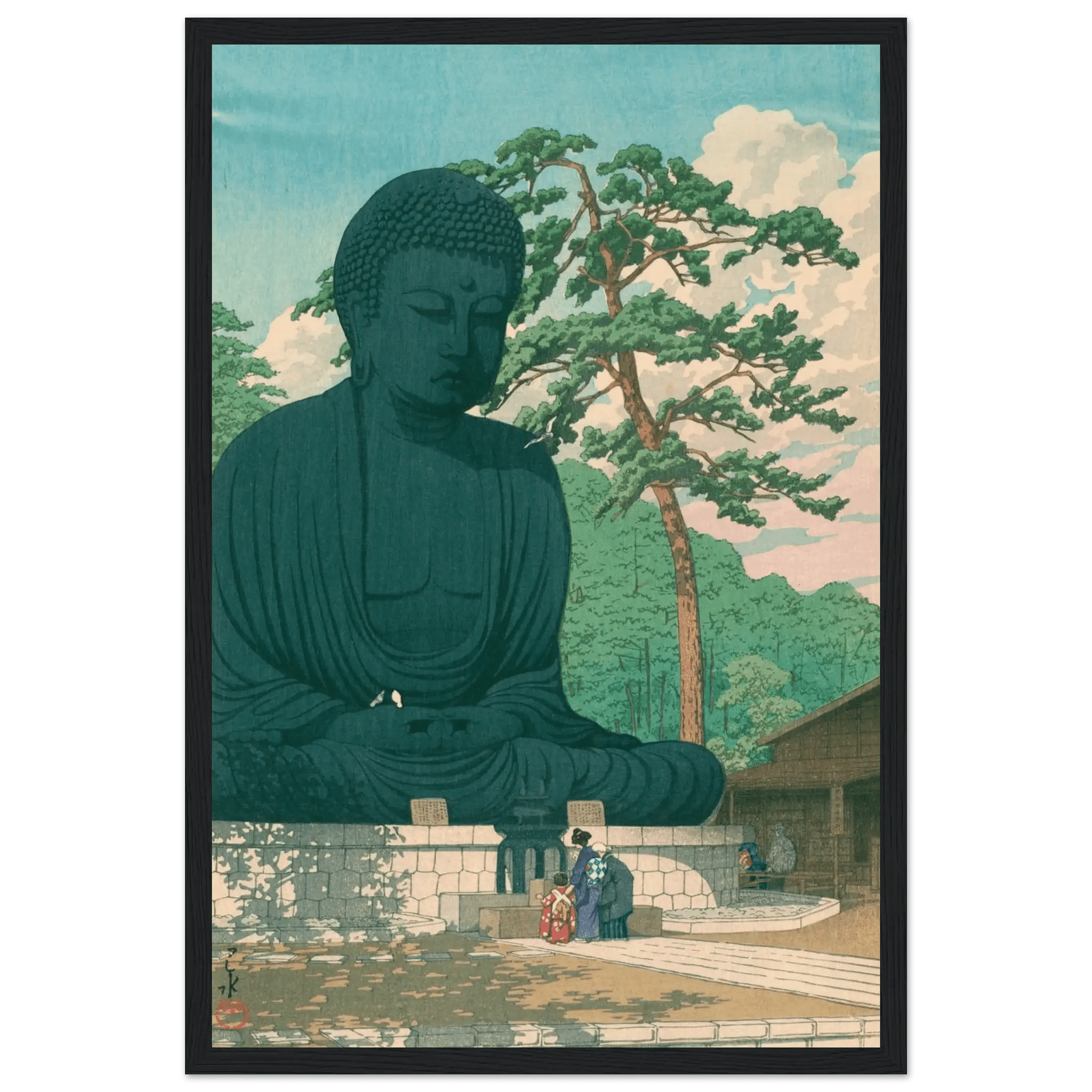 Der Große Buddha von Kamakura - Gerahmte Eleganz - HINORI