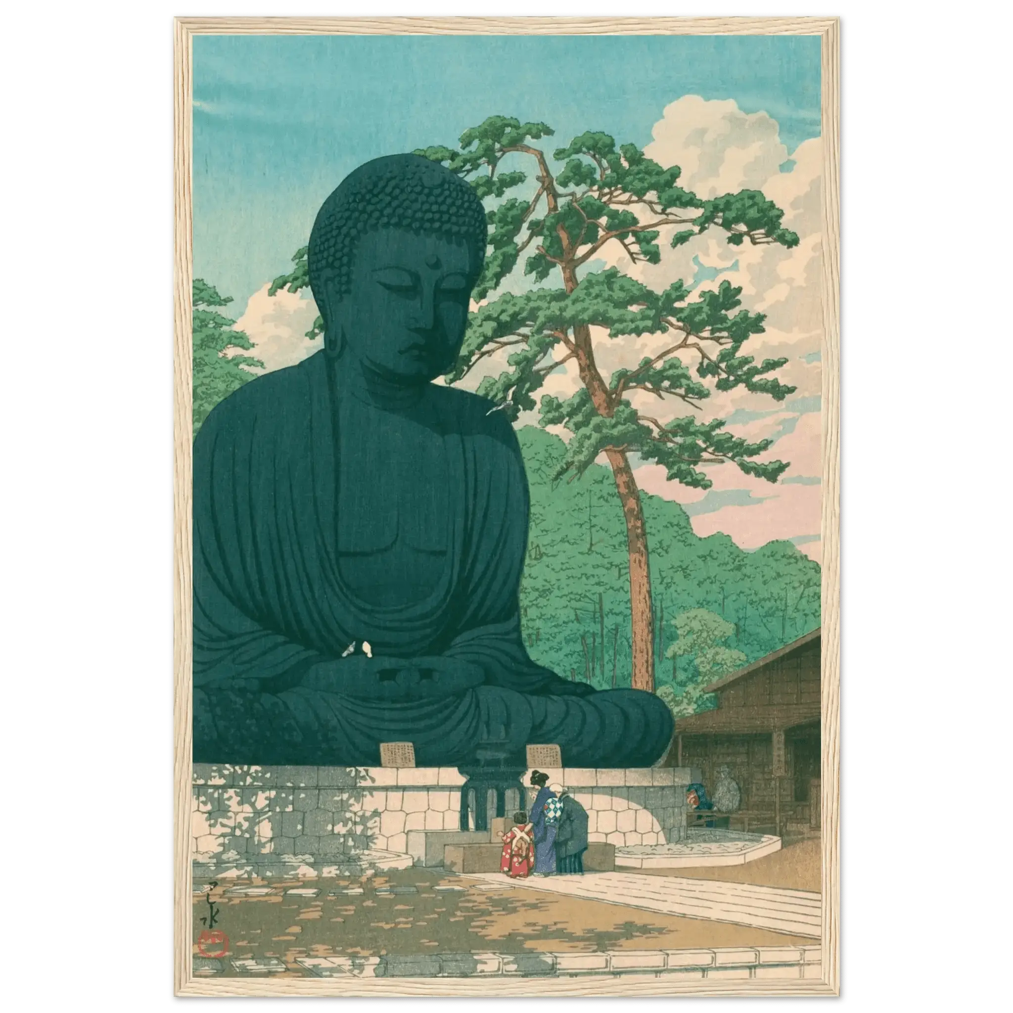 Der Große Buddha von Kamakura - Gerahmte Eleganz - HINORI