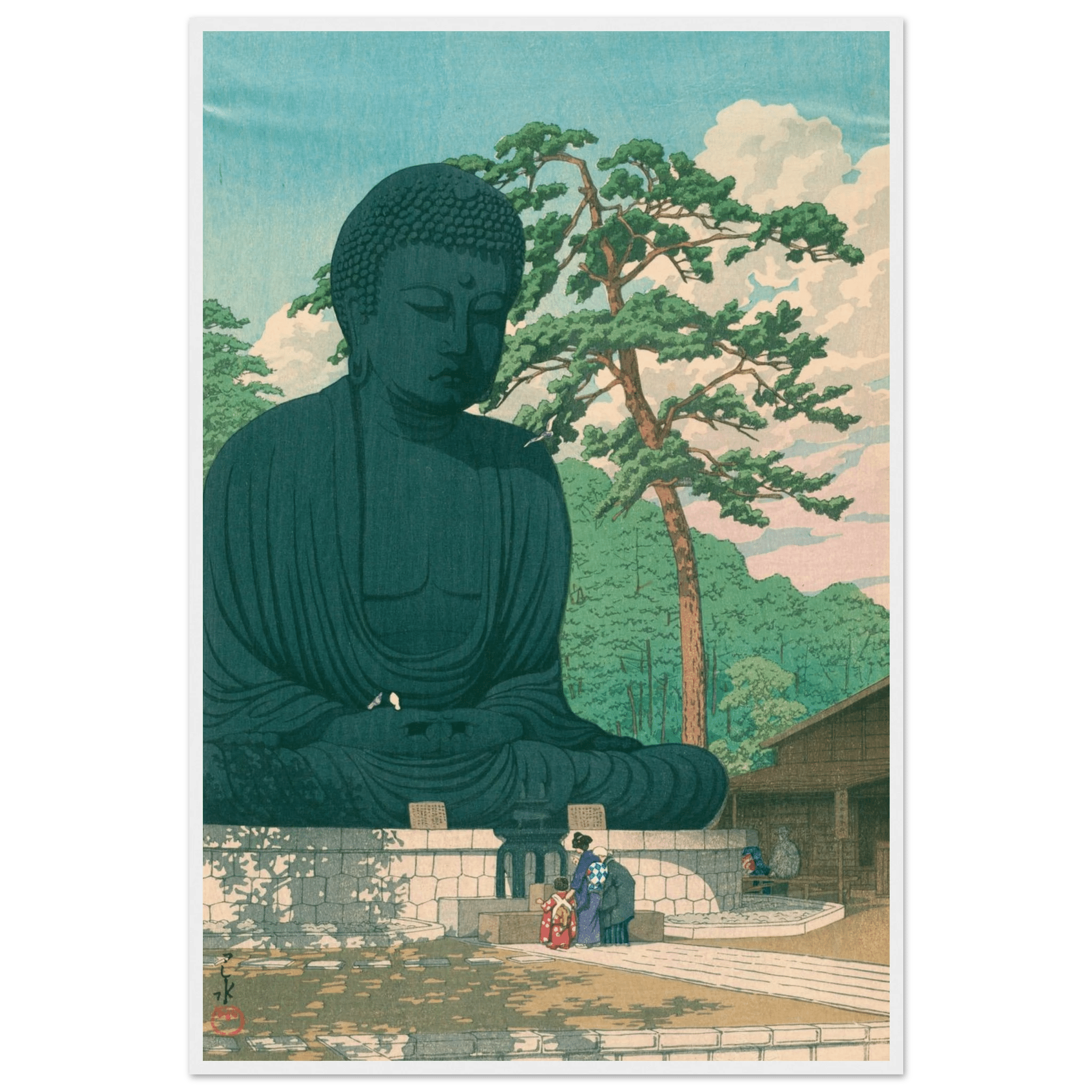 Der Große Buddha von Kamakura - Gerahmte Eleganz - HINORI