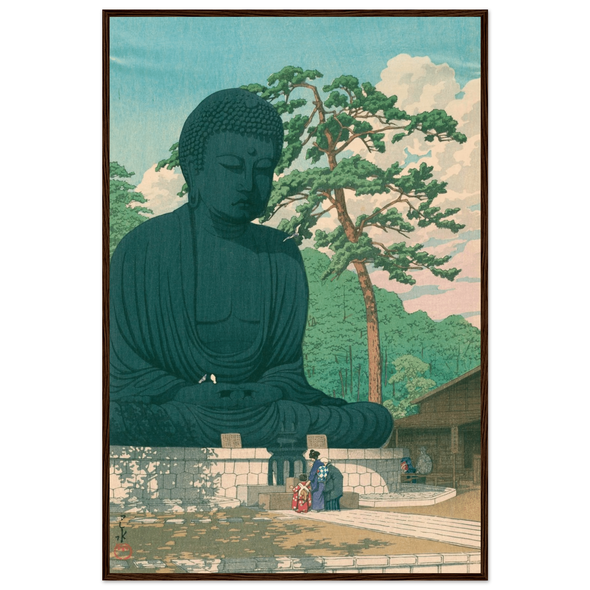 Der Große Buddha von Kamakura - Gerahmte Eleganz - HINORI