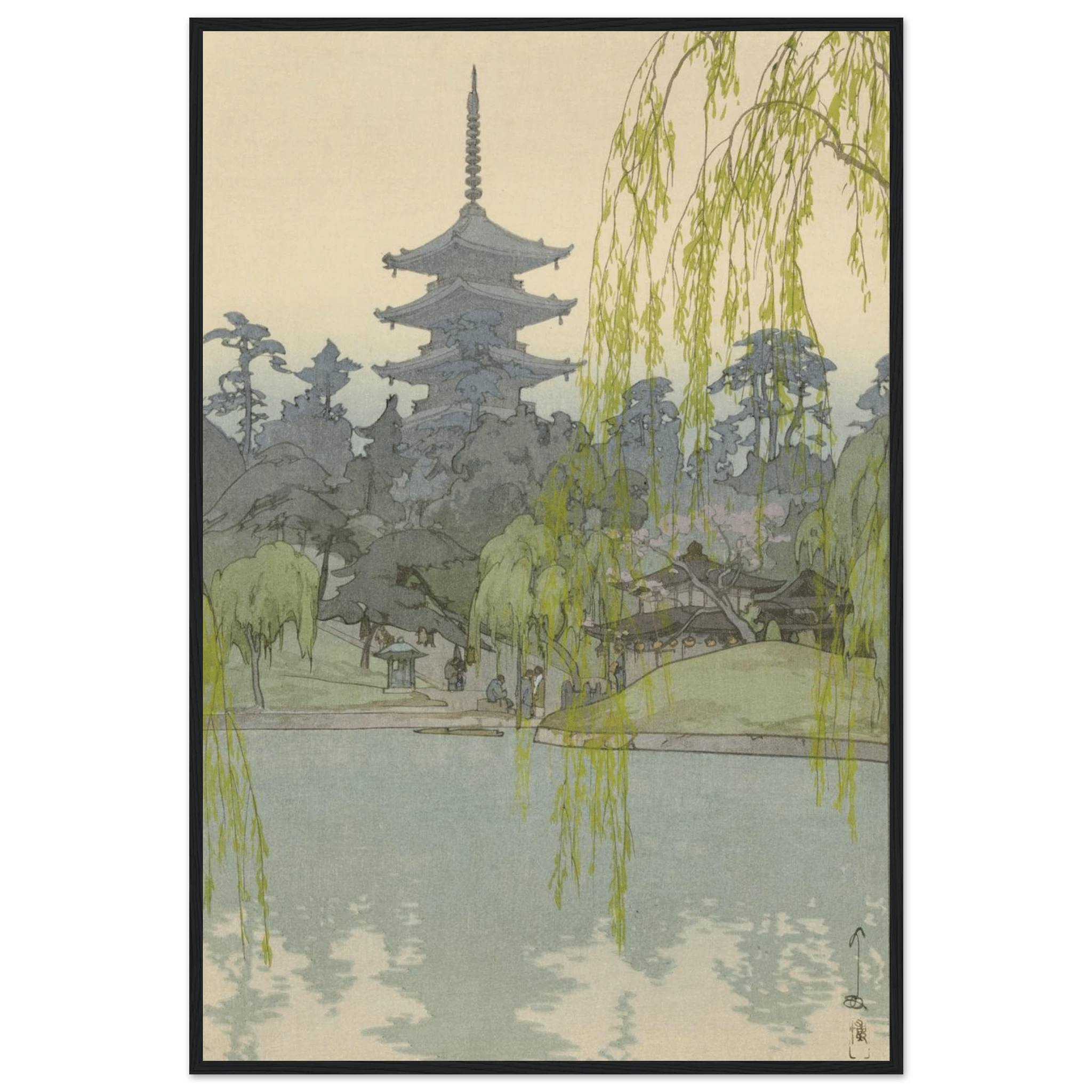 Der Sarusawa - Teich - Gerahmte Eleganz - HINORI