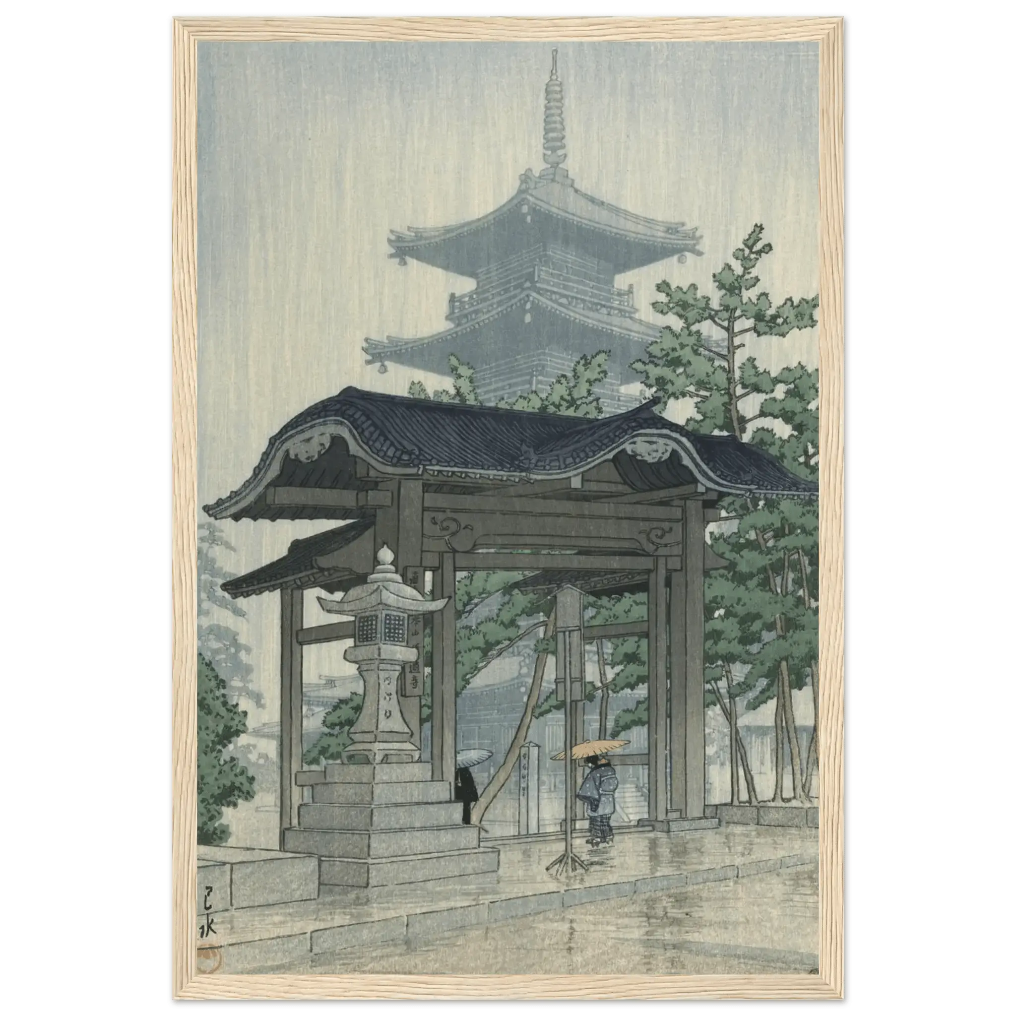 Der Zensetsu - Tempel in Sanshū - Gerahmte Eleganz - HINORI
