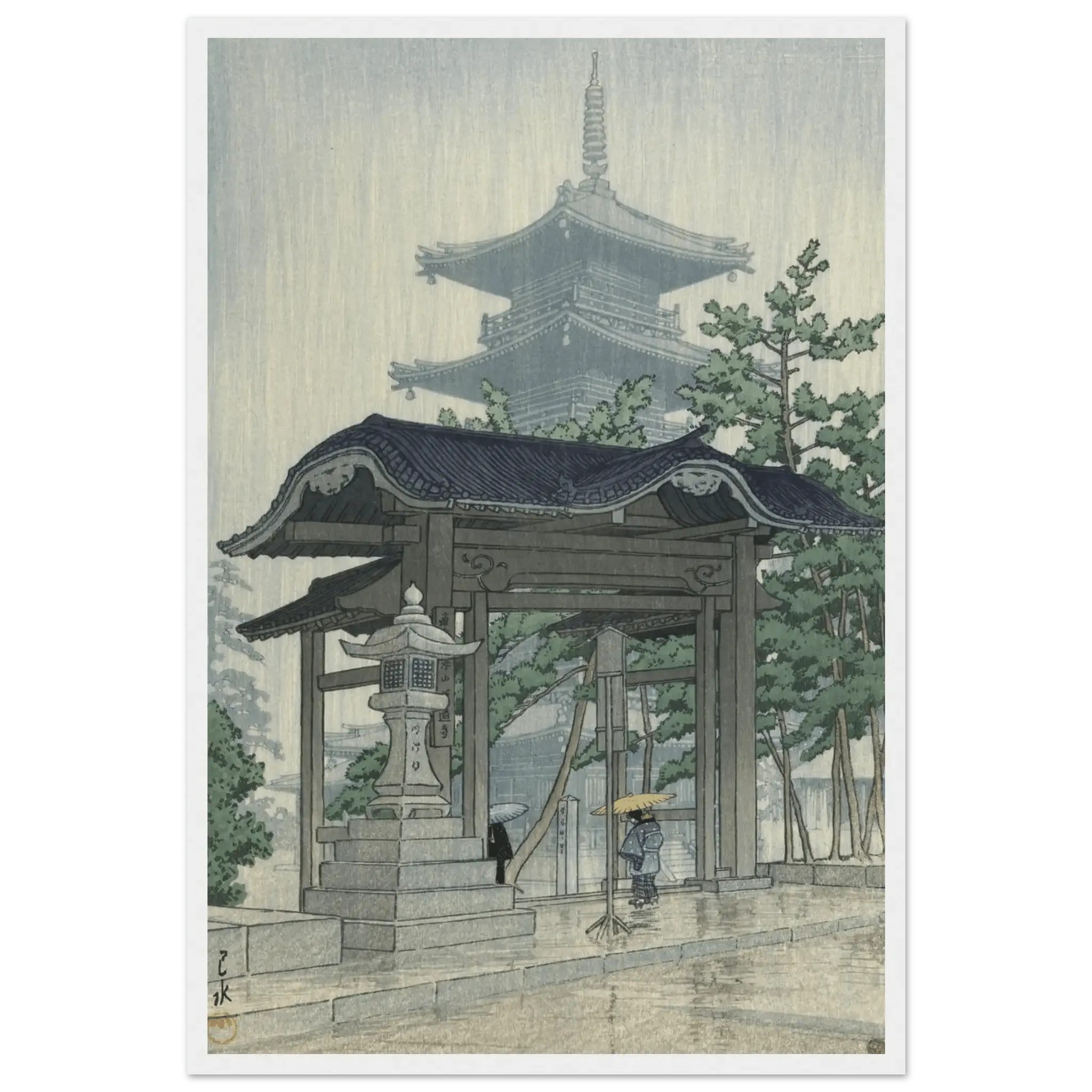 Der Zensetsu - Tempel in Sanshū - Gerahmte Eleganz - HINORI