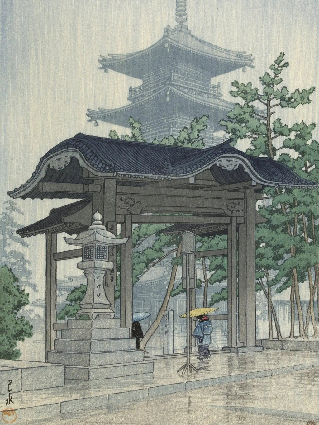 Der Zensetsu - Tempel in Sanshū - Gerahmte Eleganz - HINORI
