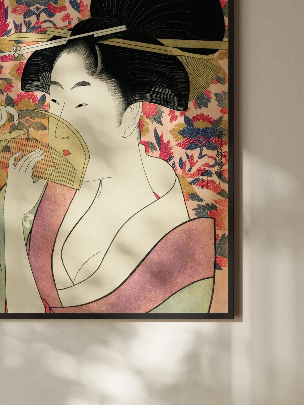 Die Frau mit dem Kamm - Gerahmte Eleganz - HINORI