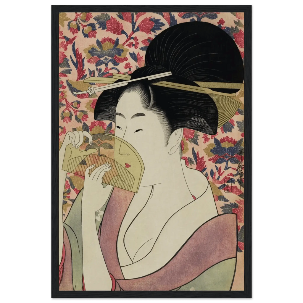 Die Frau mit dem Kamm - Gerahmte Eleganz - HINORI