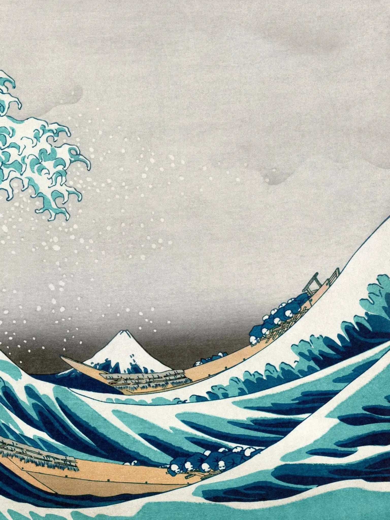 Die große Welle vor Kanagawa - Gerahmte Eleganz - HINORI