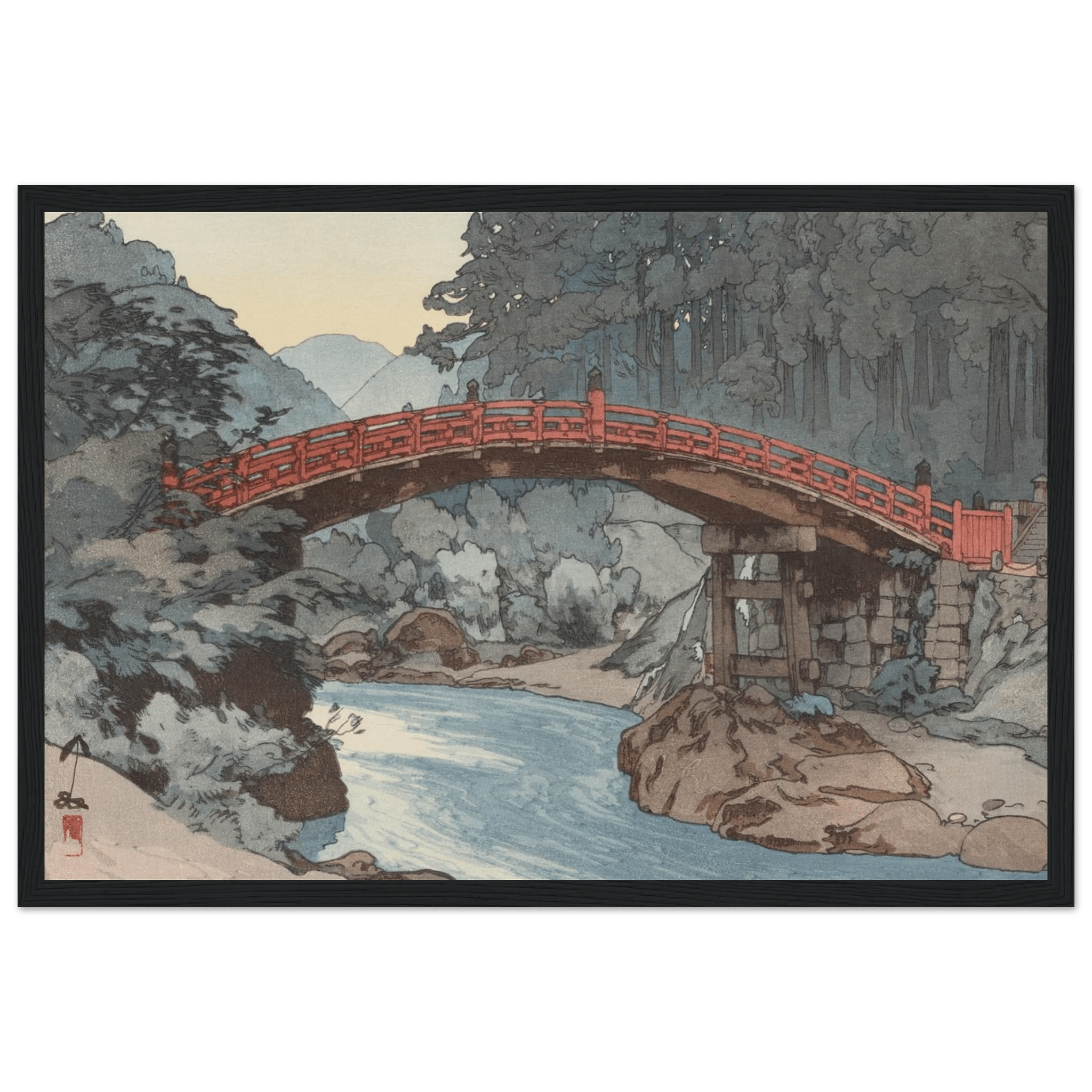Die heilige Brücke - Gerahmte Eleganz - HINORI
