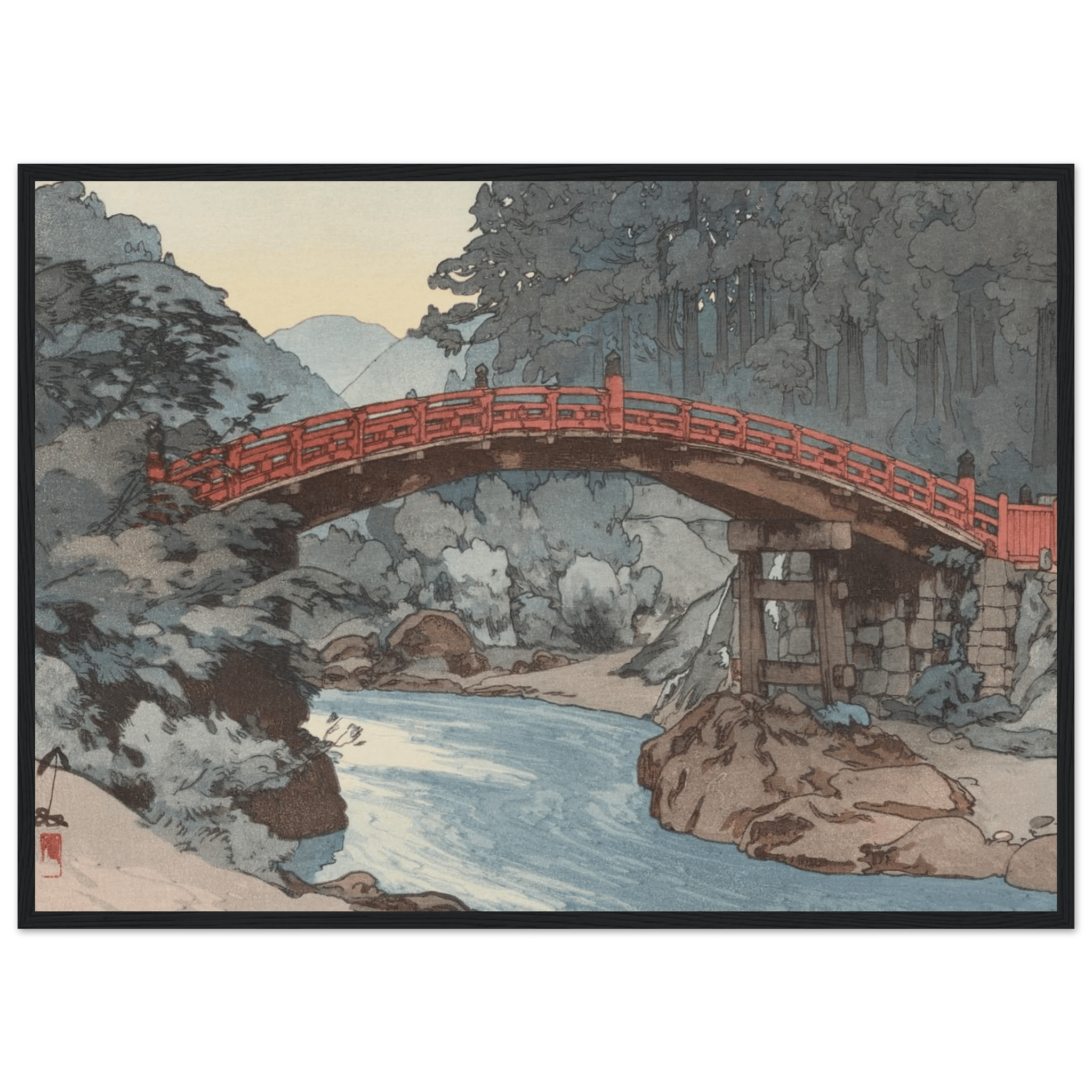 Die heilige Brücke - Gerahmte Eleganz - HINORI