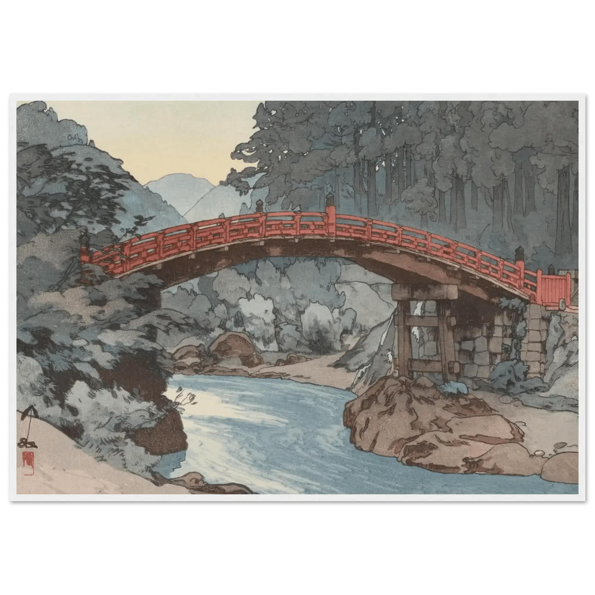 Die heilige Brücke - Gerahmte Eleganz - HINORI