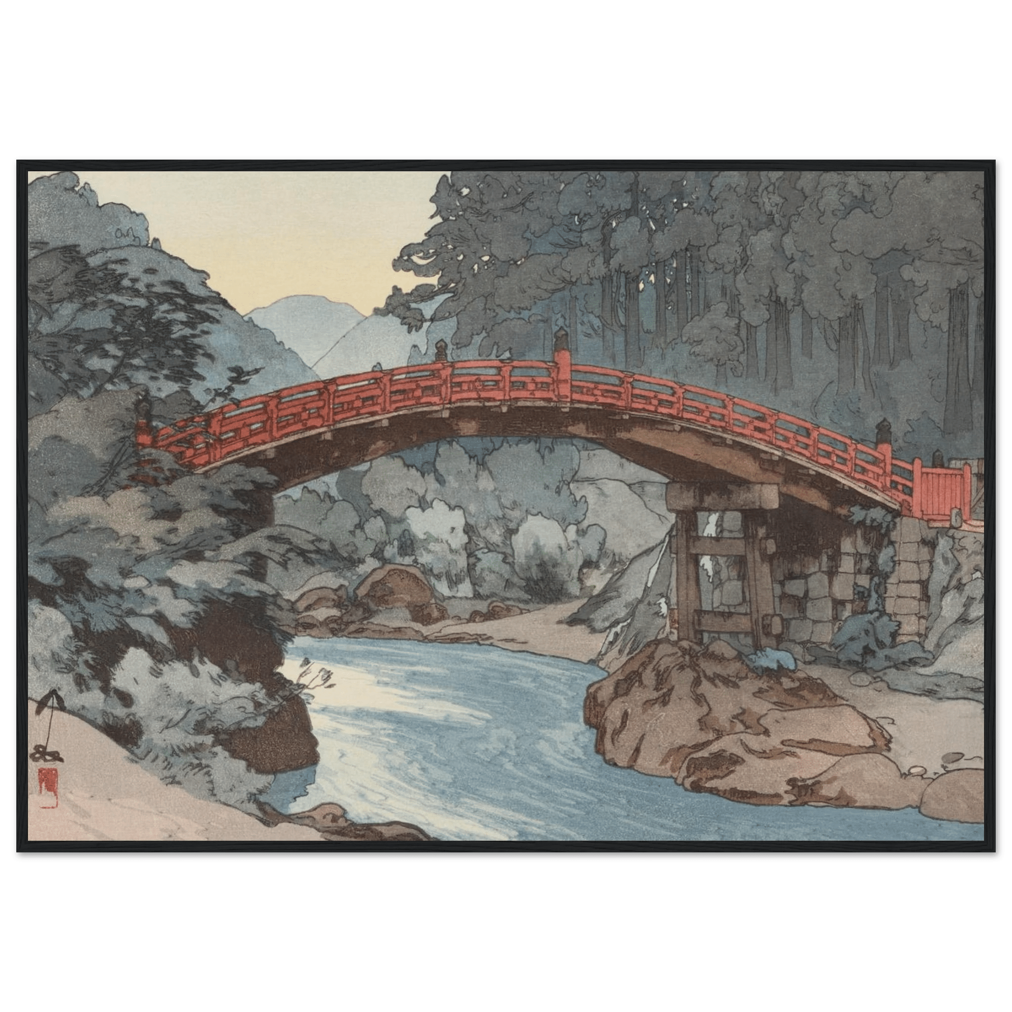 Die heilige Brücke - Gerahmte Eleganz - HINORI