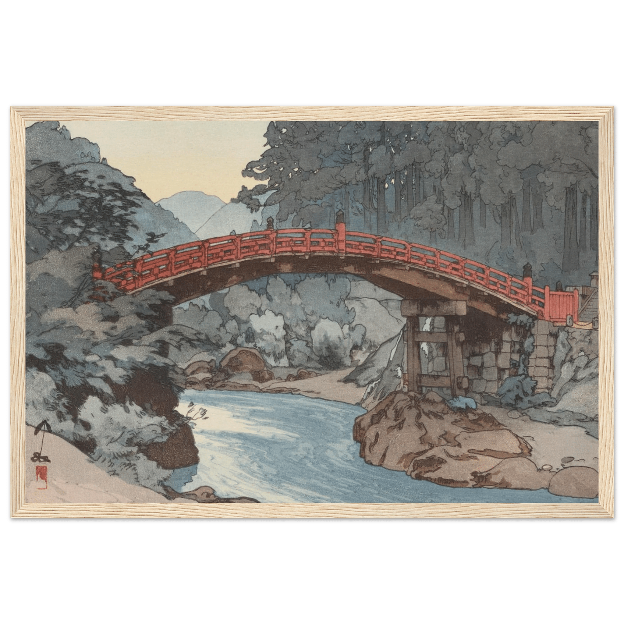 Die heilige Brücke - Gerahmte Eleganz - HINORI