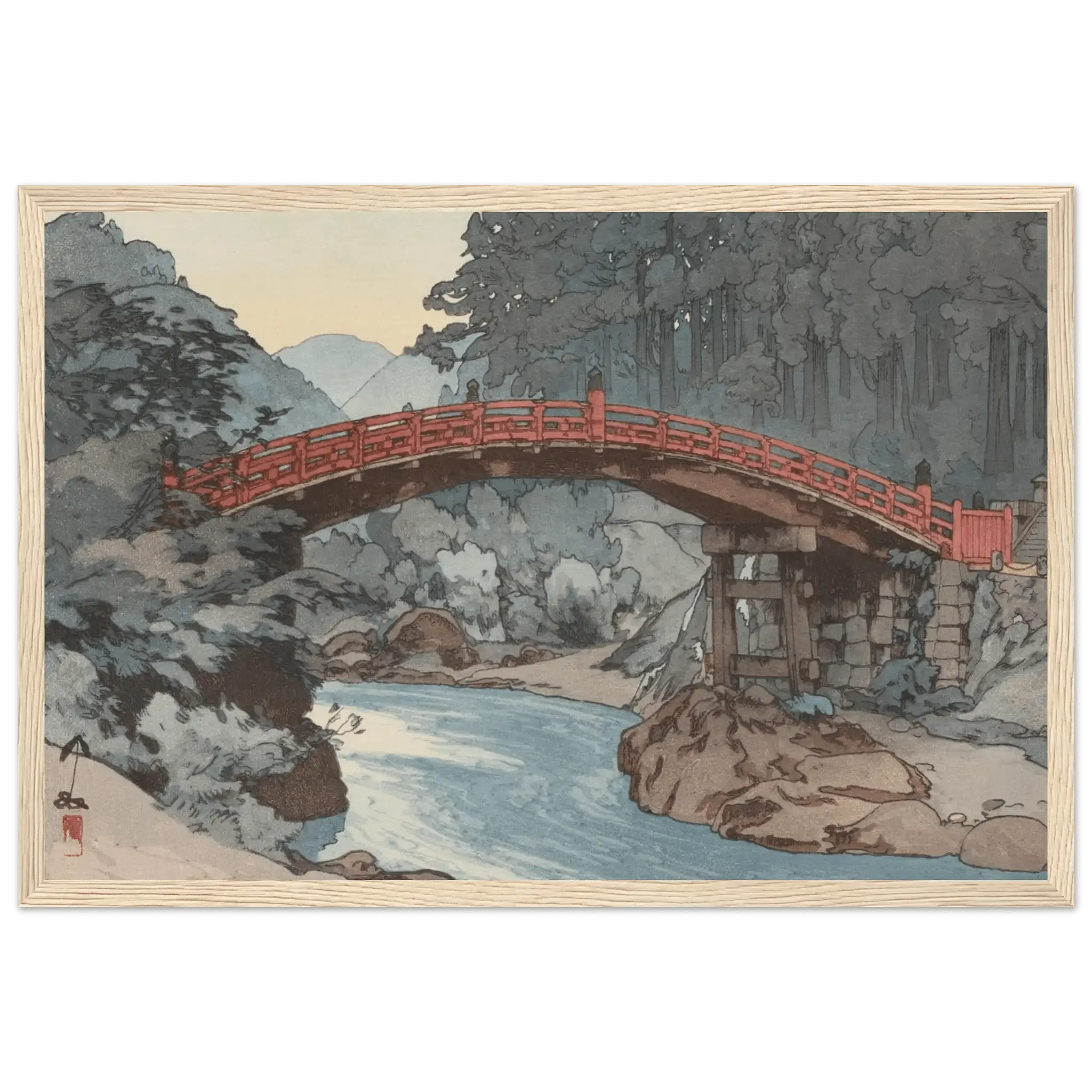 Die heilige Brücke - Gerahmte Eleganz - HINORI