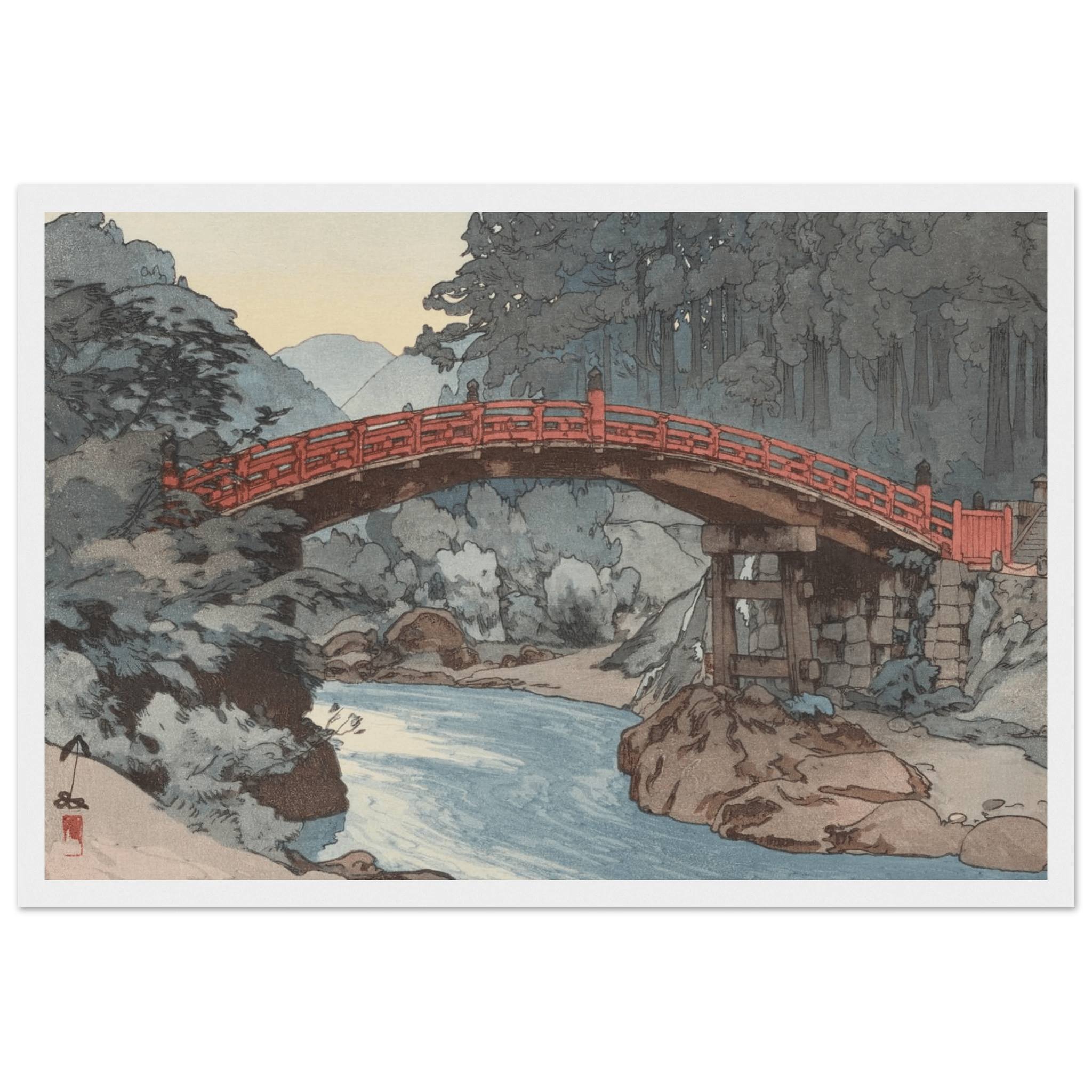 Die heilige Brücke - Gerahmte Eleganz - HINORI