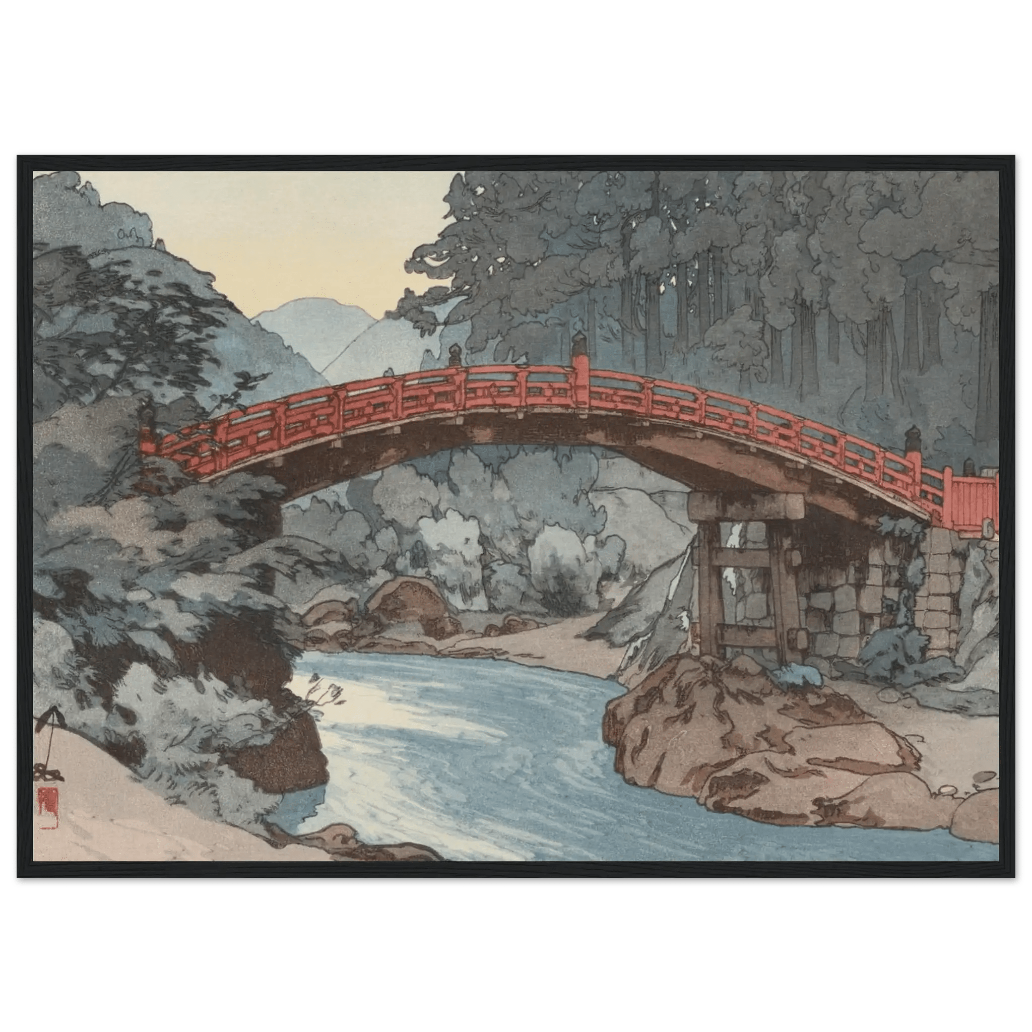 Die heilige Brücke - Gerahmte Eleganz - HINORI