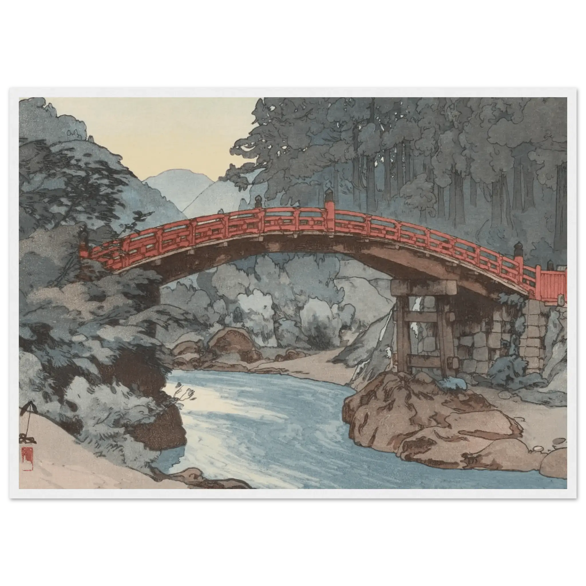 Die heilige Brücke - Gerahmte Eleganz - HINORI