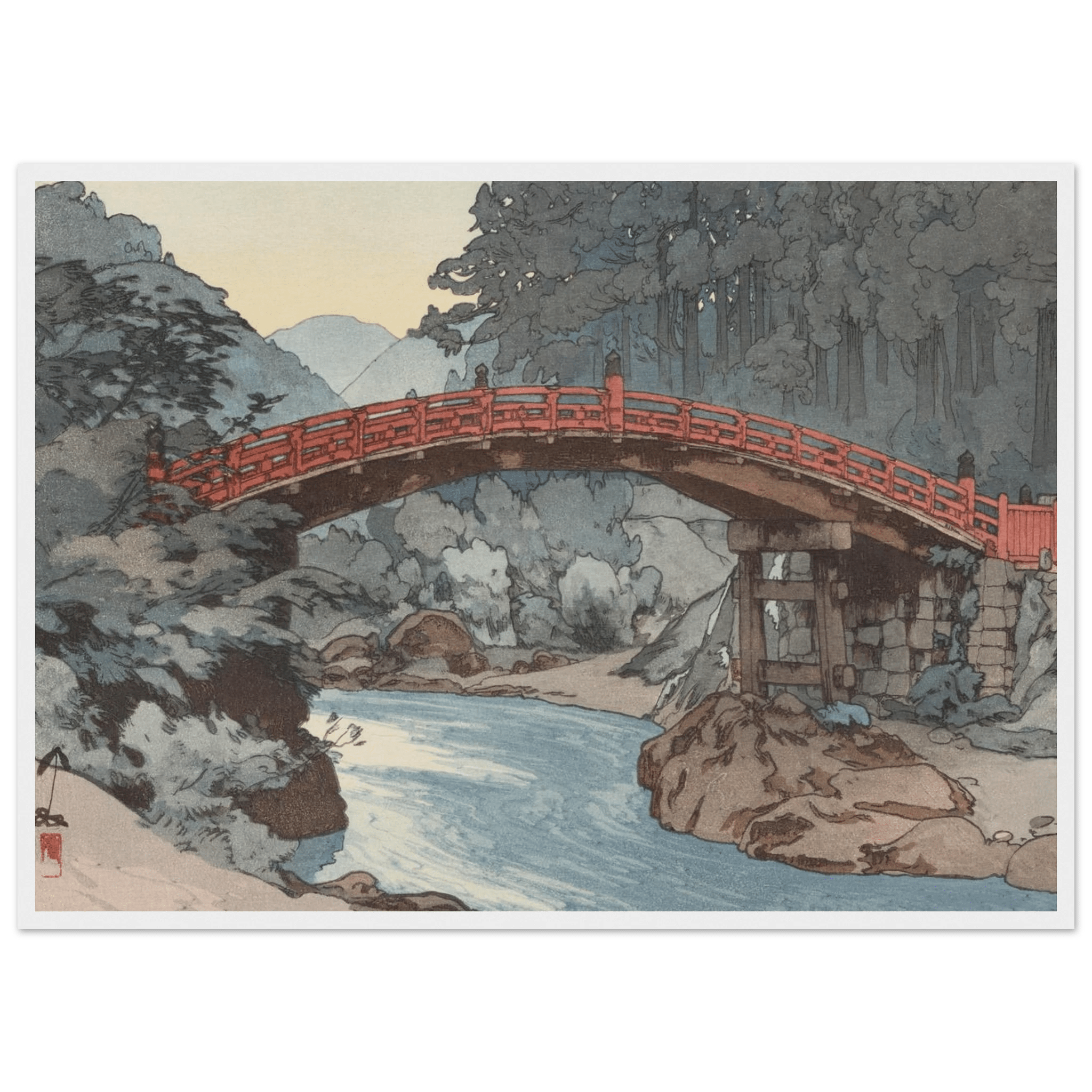 Die heilige Brücke - Gerahmte Eleganz - HINORI