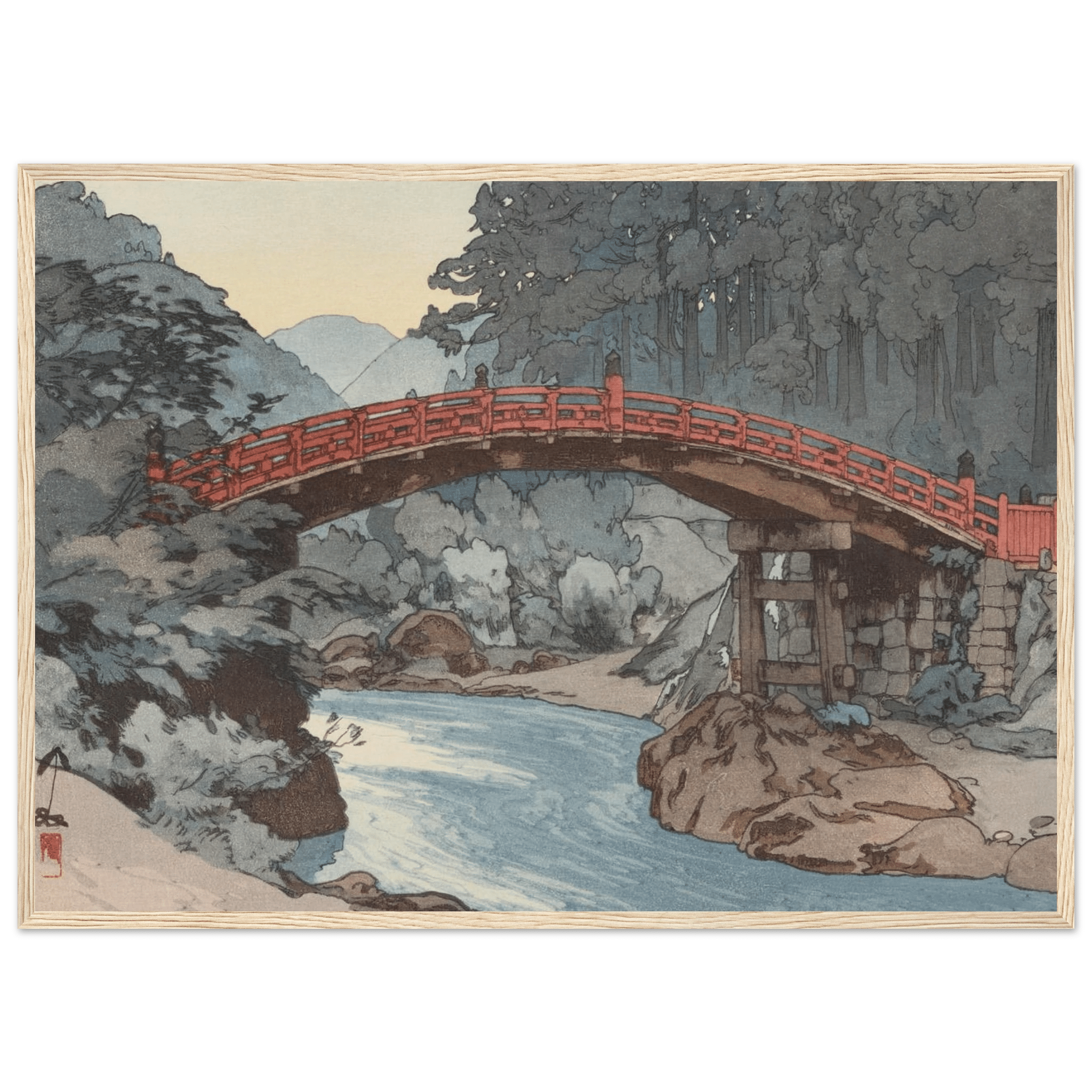 Die heilige Brücke - Gerahmte Eleganz - HINORI