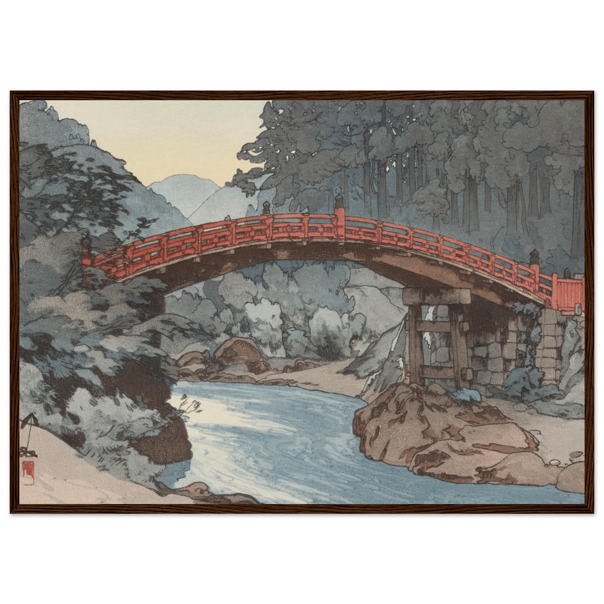 Die heilige Brücke - Gerahmte Eleganz - HINORI