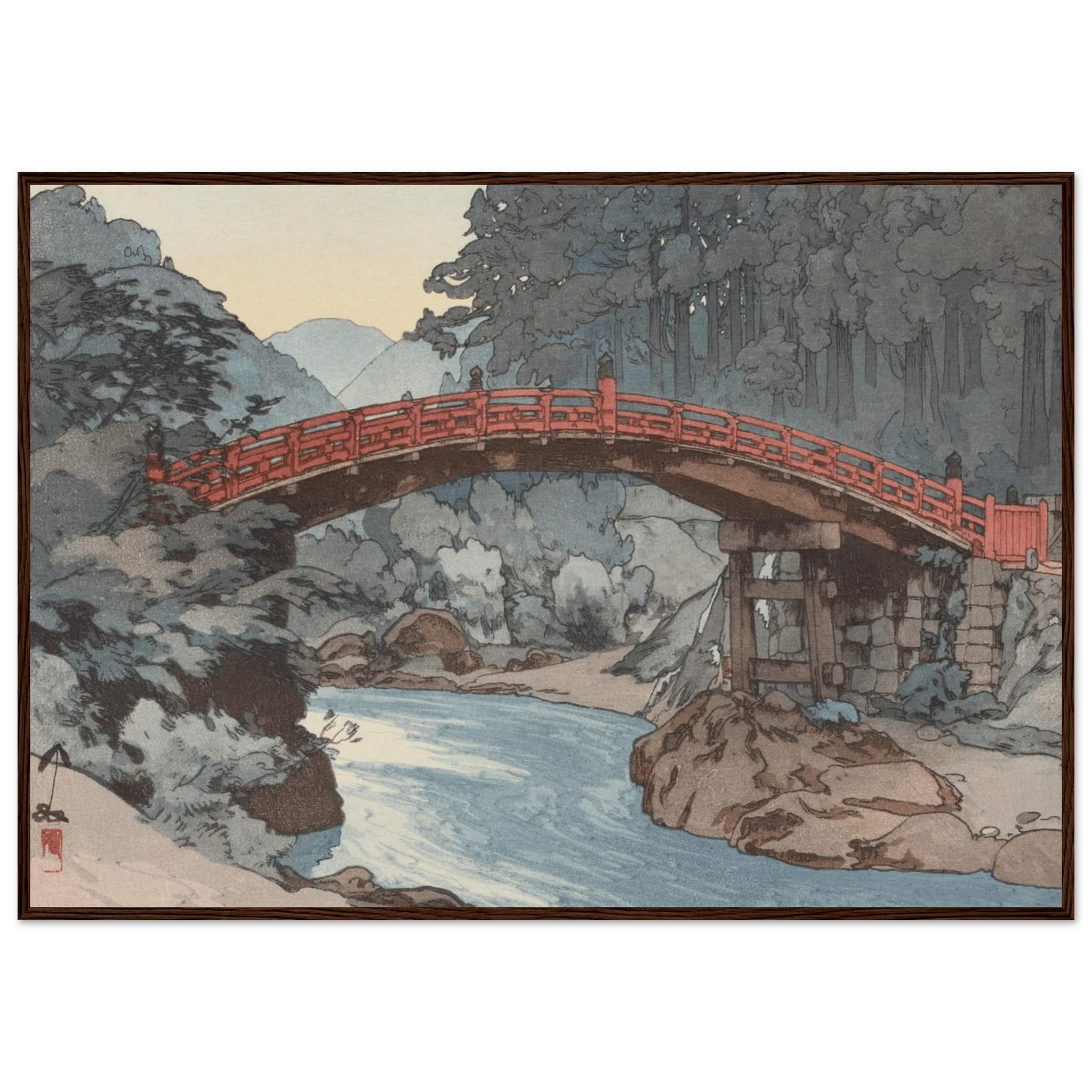 Die heilige Brücke - Gerahmte Eleganz - HINORI