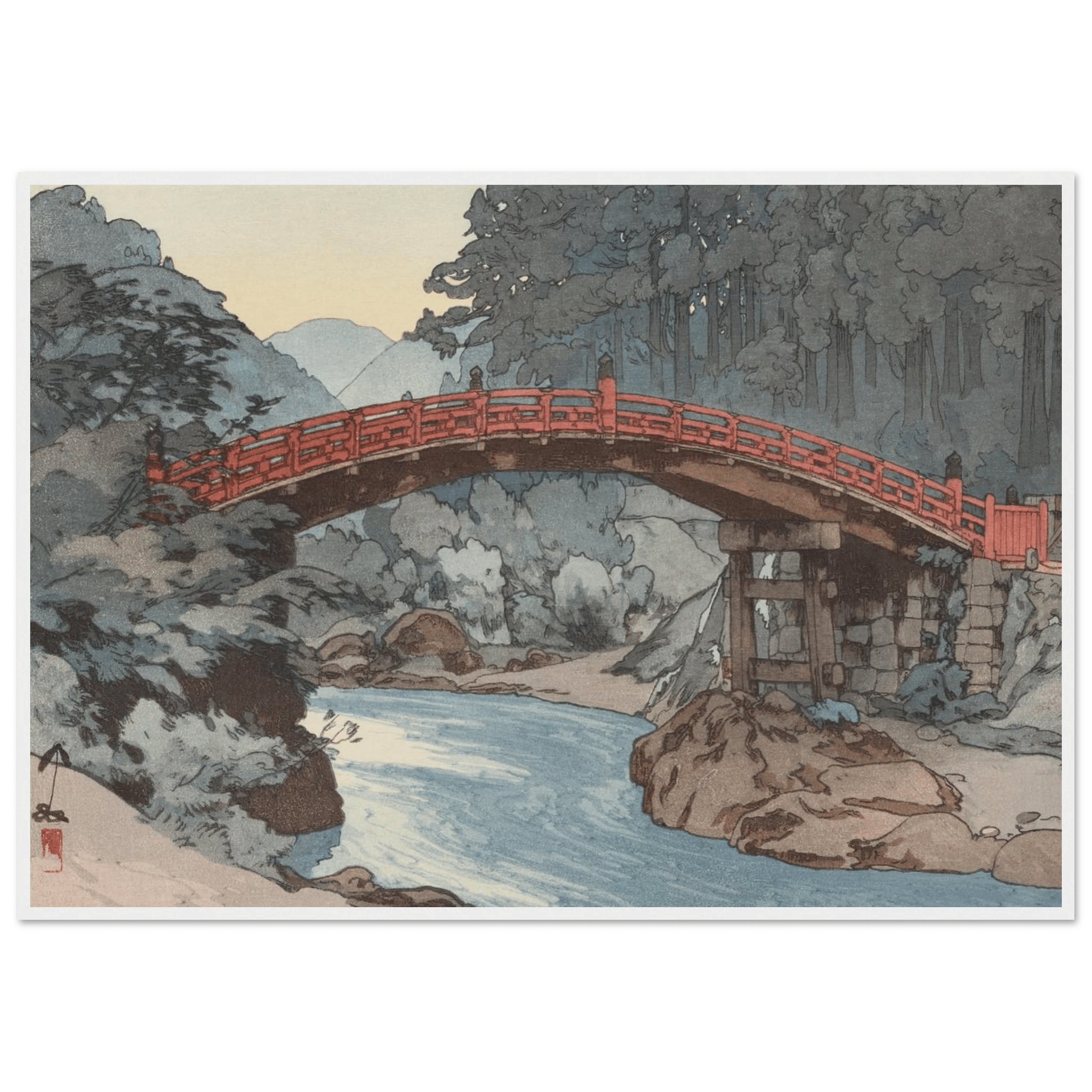 Die heilige Brücke - Gerahmte Eleganz - HINORI
