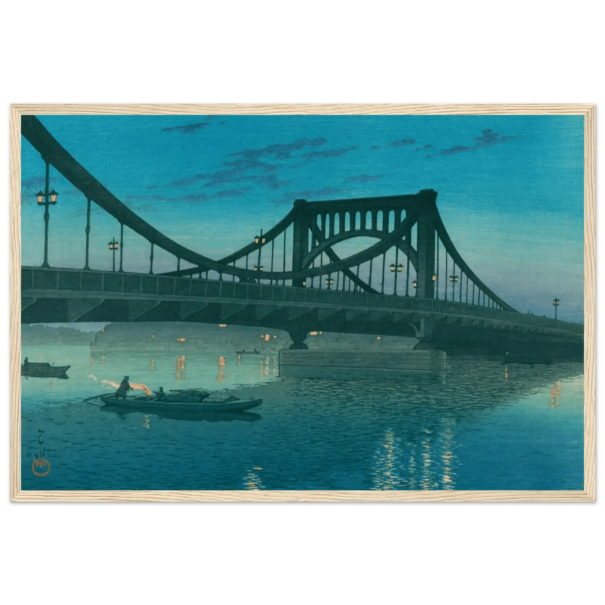 Die Kiyosu - Brücke - Gerahmte Eleganz - HINORI