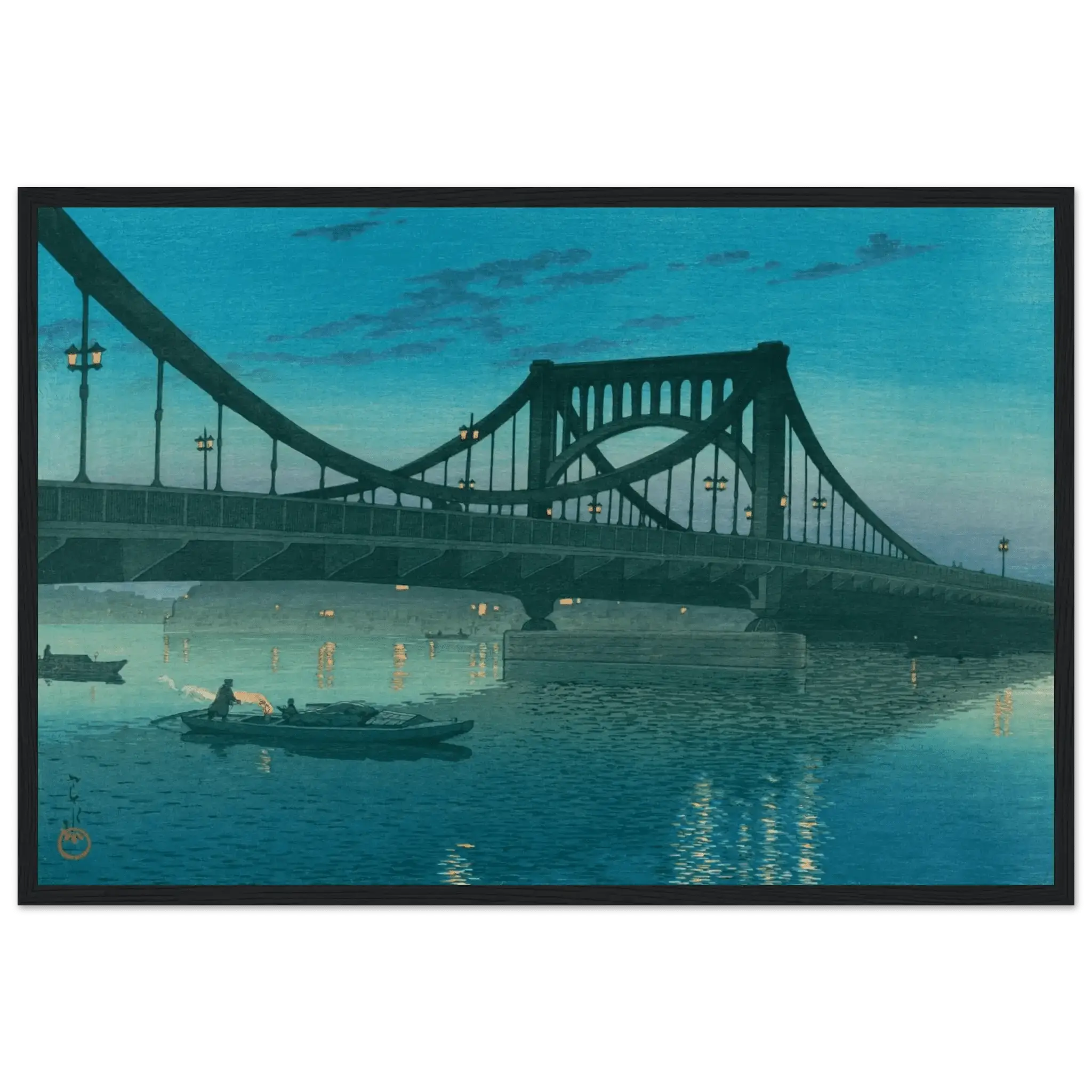 Die Kiyosu - Brücke - Gerahmte Eleganz - HINORI