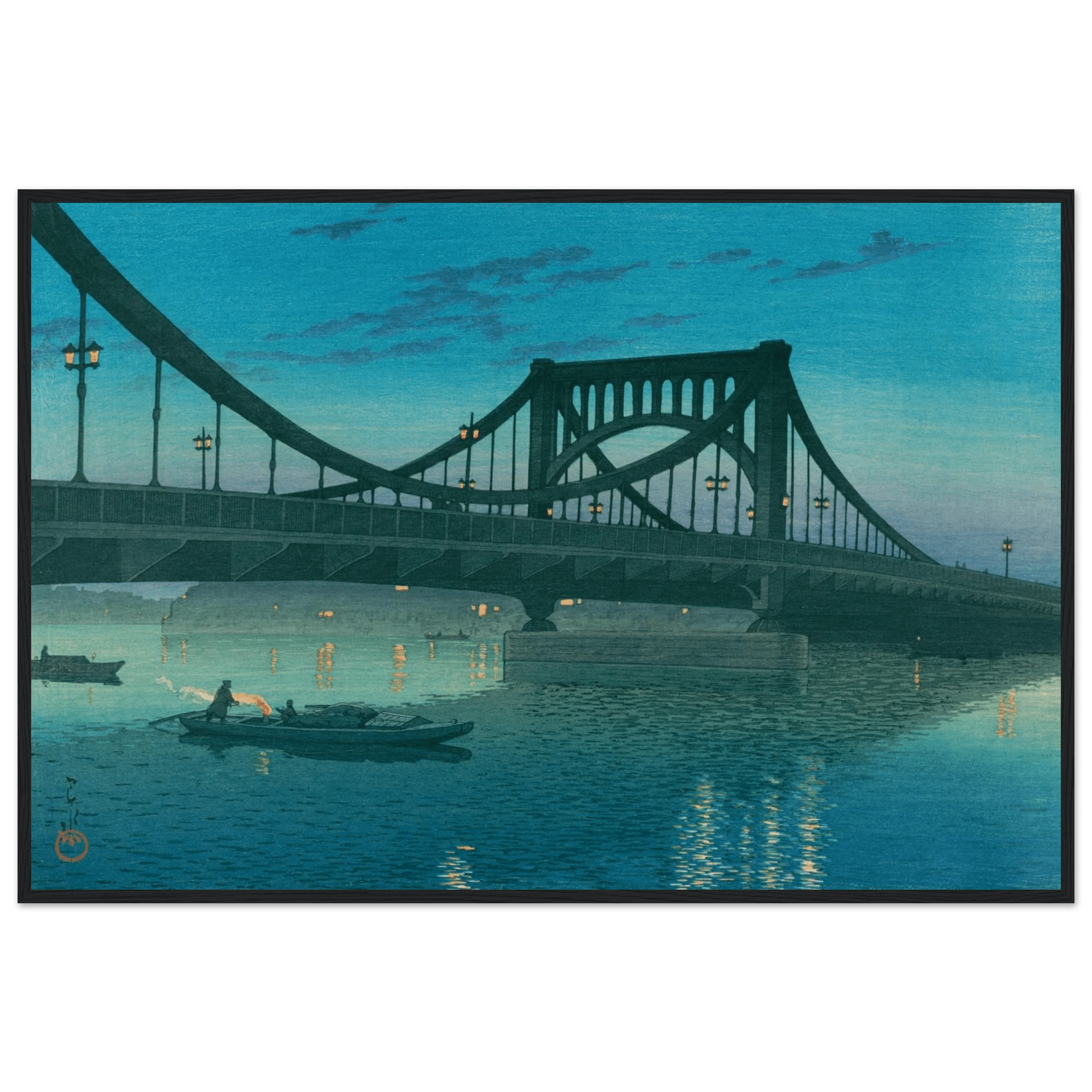 Die Kiyosu - Brücke - Gerahmte Eleganz - HINORI