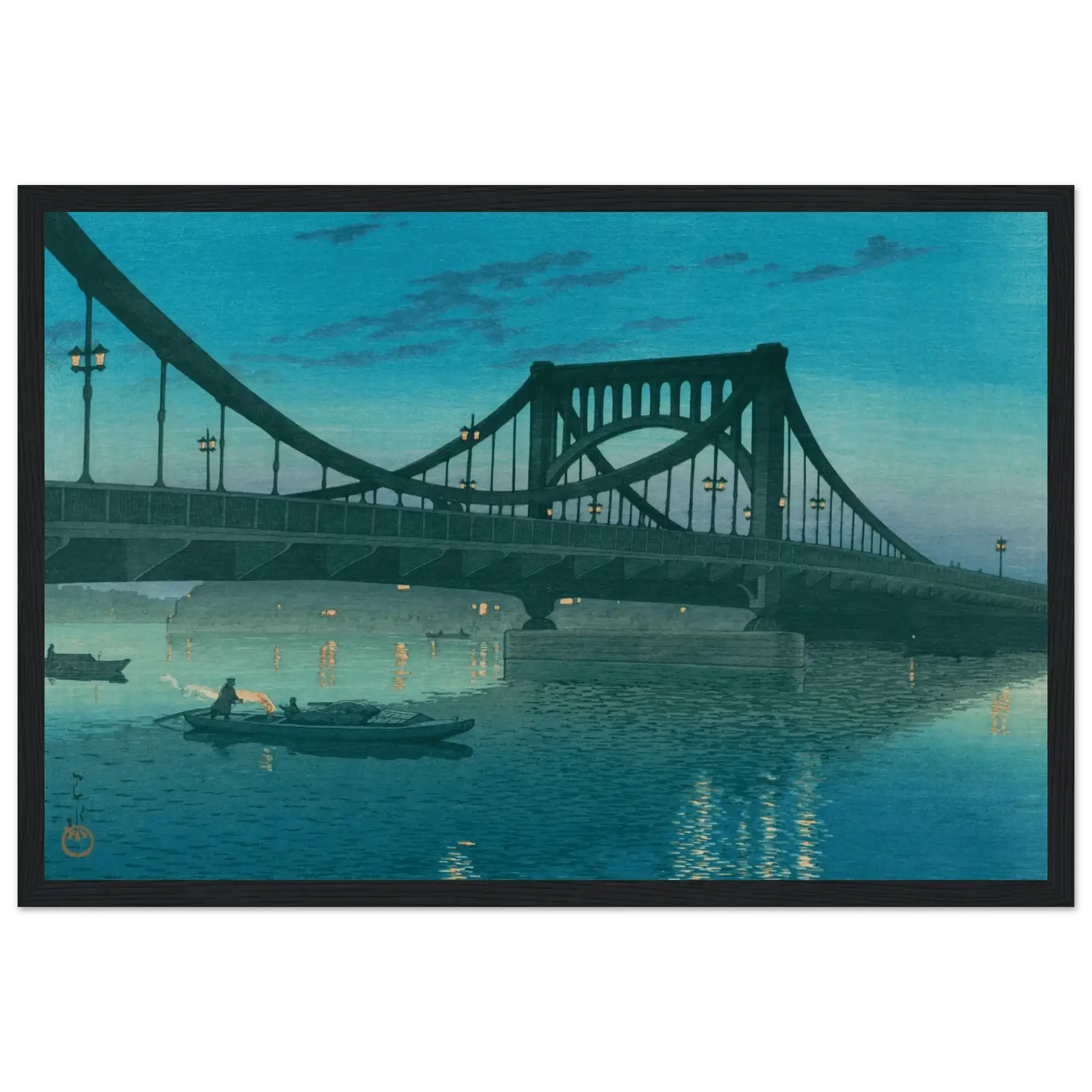 Die Kiyosu - Brücke - Gerahmte Eleganz - HINORI