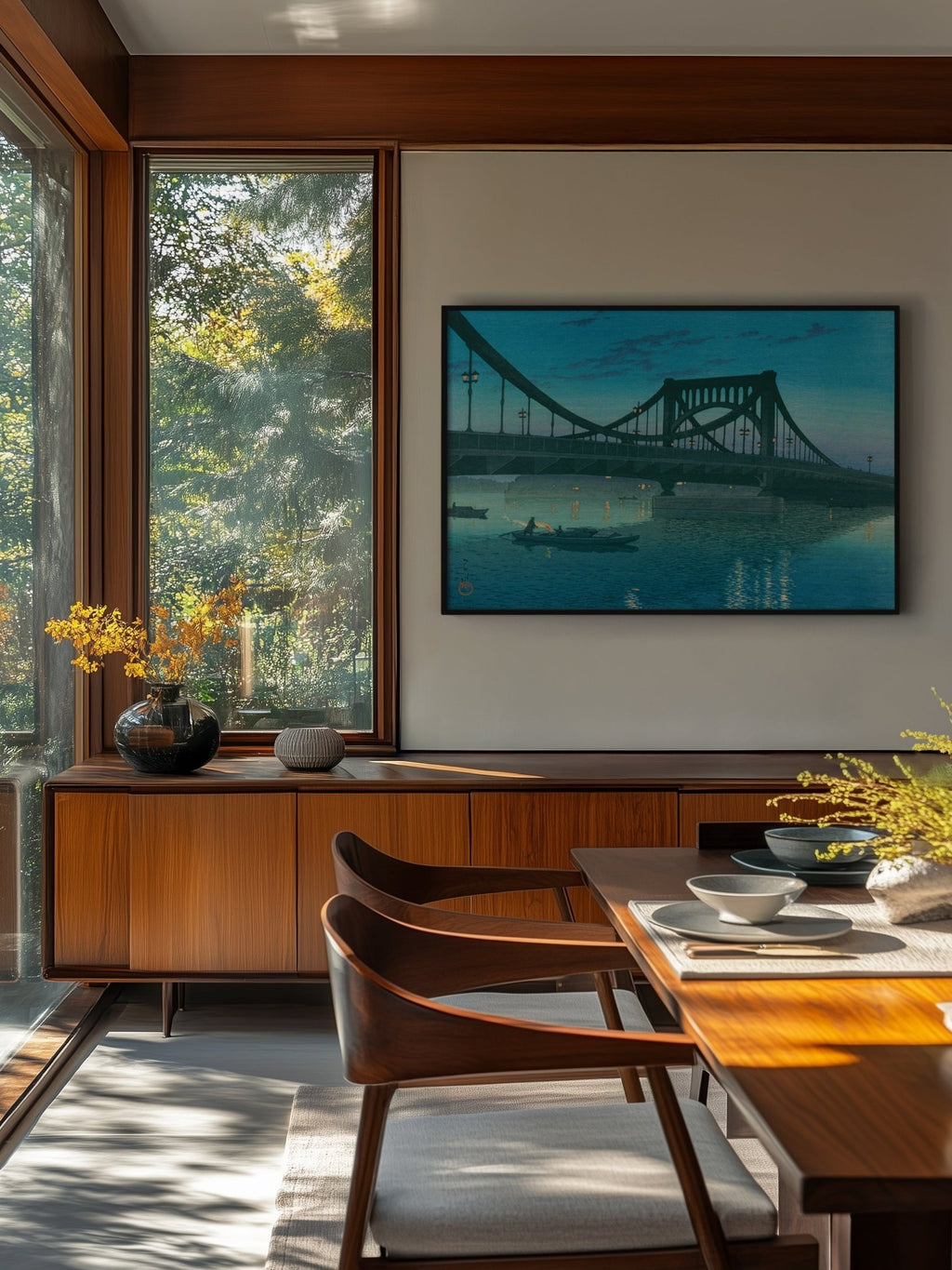 Die Kiyosu - Brücke - Gerahmte Eleganz - HINORI