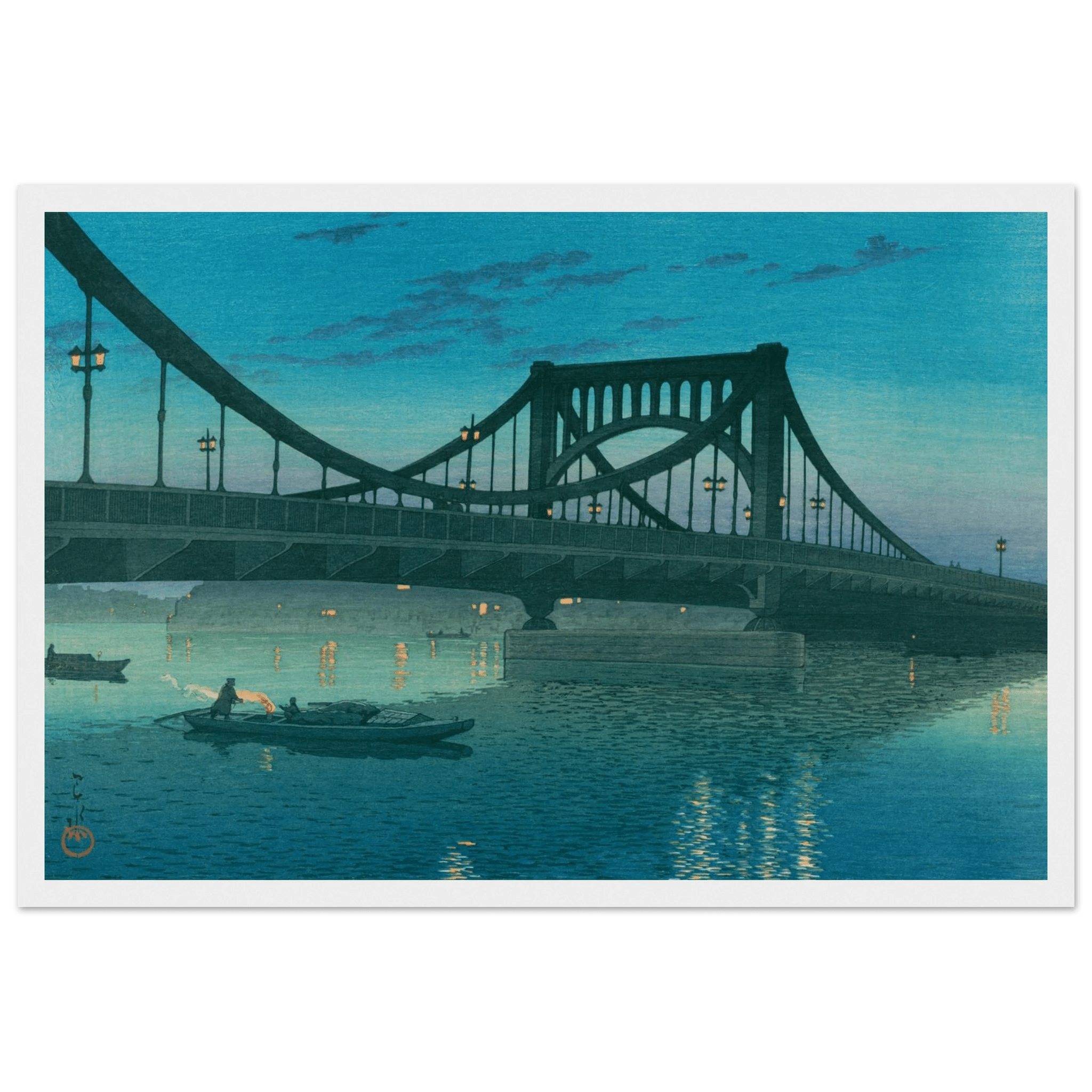 Die Kiyosu - Brücke - Gerahmte Eleganz - HINORI